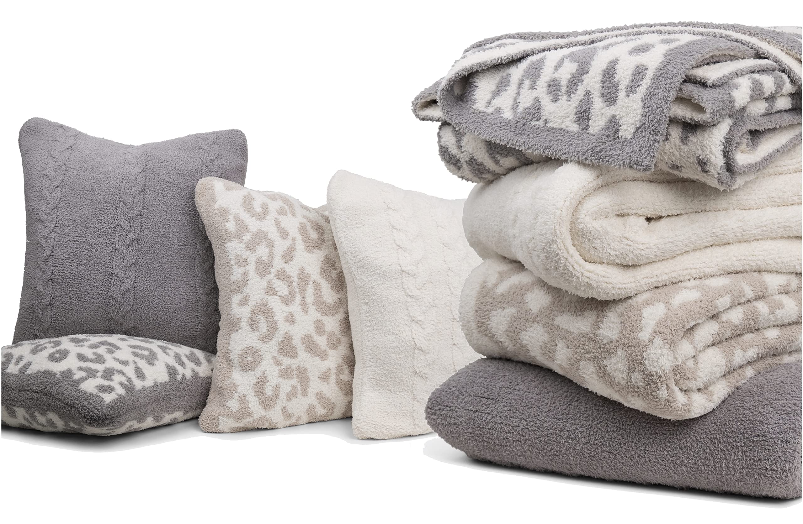 Luxury Soft Knitted Throw Blanket for Couch & Bed - Cheetah Print Faux Fur Blanket for Women, Cozy Chunky Knit Blanket for Adults in Beige Cream (Perfect for Living Room, Bedroom & Gift Giving)