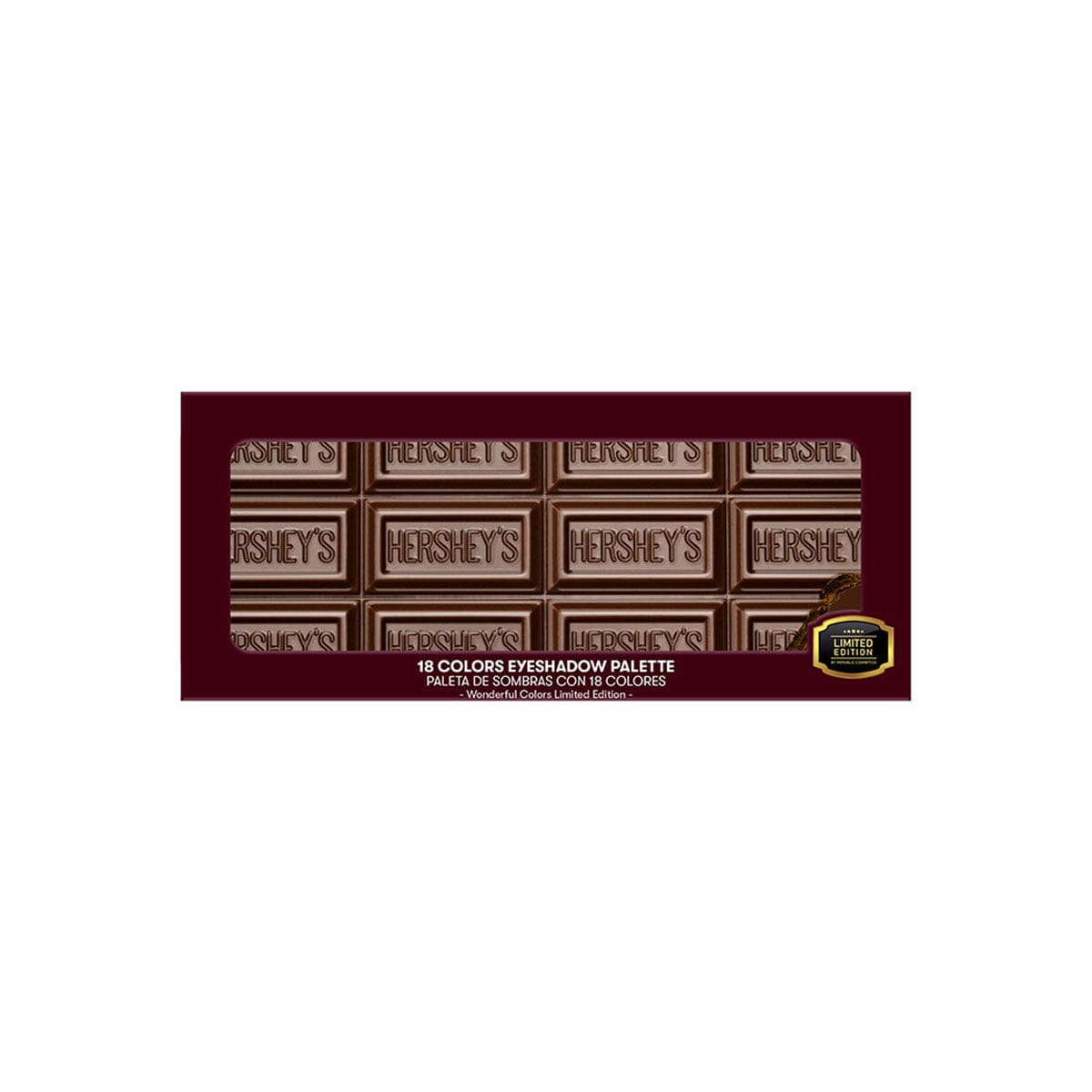 Hershey's Milk Chocolate 18-Color Eyeshadow Palette - Long Lasting Pigmented Makeup for Day & Night Looks
