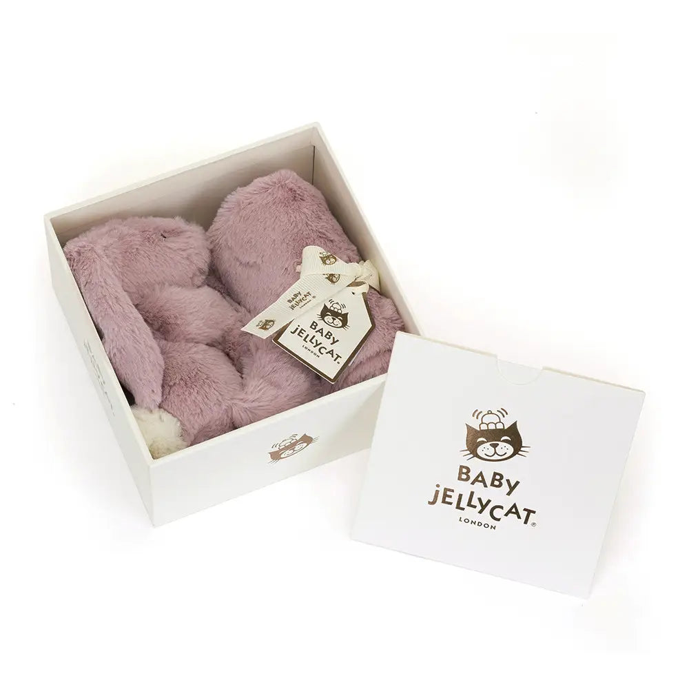 Jellycat Bashful Luxe Bunny Rosa Soother - Ultra Soft Plush Stuffed Animal for Babies & Kids | Perfect for Cuddling, Nursery Decor, and Gifts