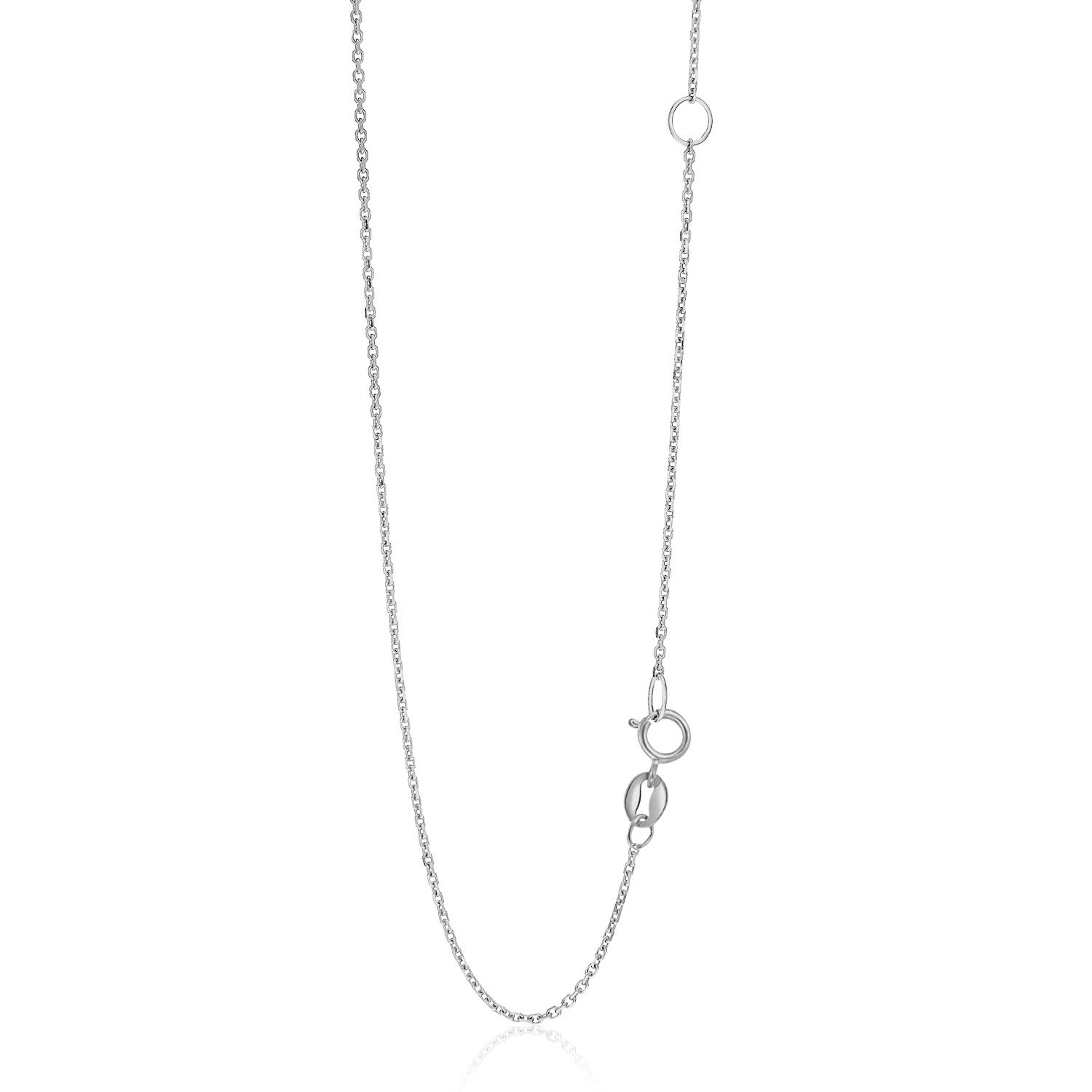 14K White Gold Adjustable Cable Chain Necklace 1.1mm - Dainty Fine Jewelry for Women - Perfect for Everyday Wear, Gift Giving & Special Occasions