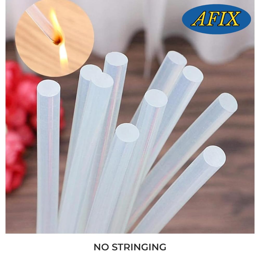 AFIX 9-Inch Multipurpose Hot Melt Glue Sticks (11mm, 20-Pack) – No Stringing Adhesive for Arts, Crafts, Garment, Electronics Repair & Home DIY Projects – Perfect for Woodworking, Scrapbooking, Fabric Bonding & Quick Household Repairs