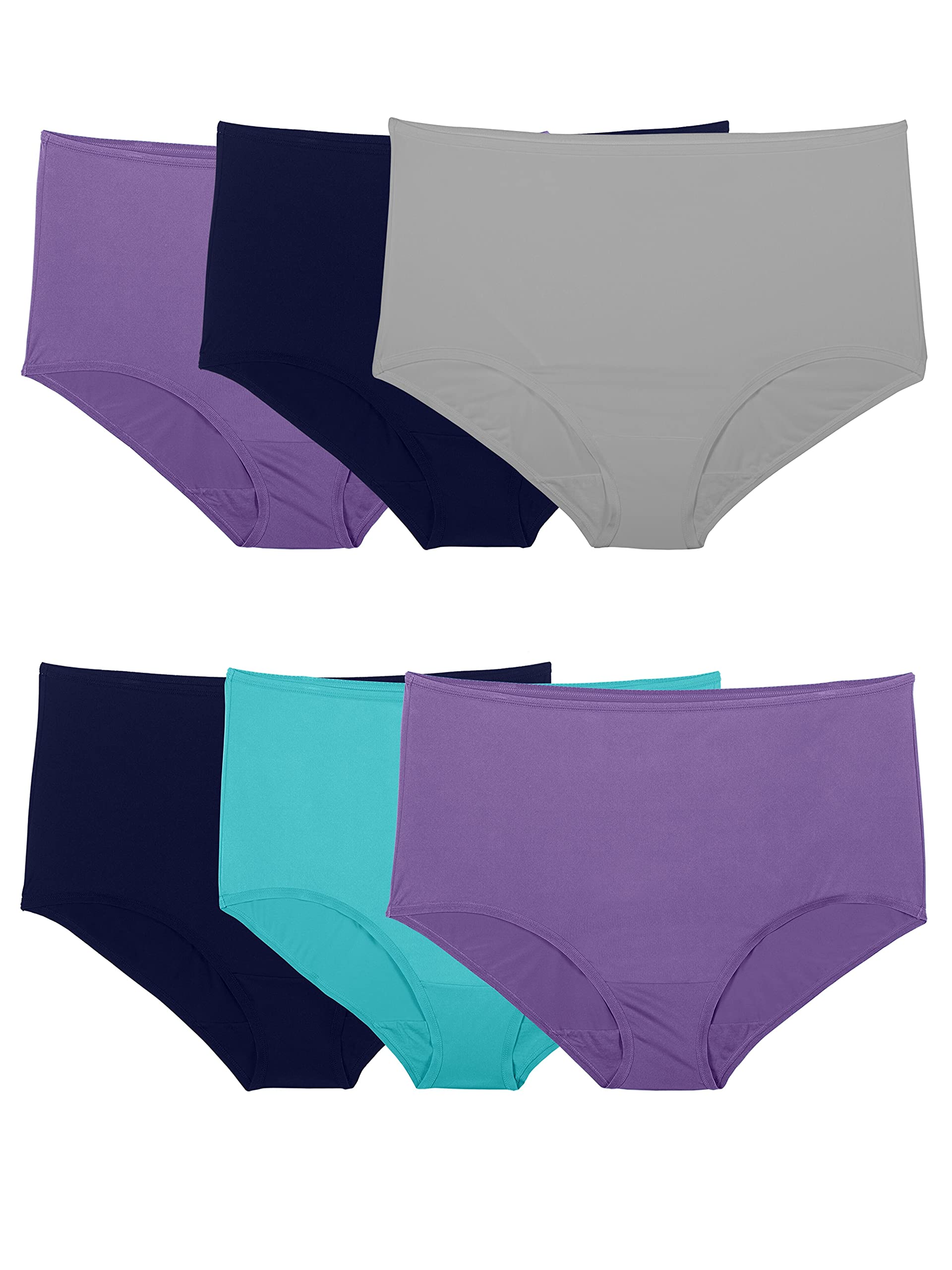 Fruit of the Loom Women's Lightweight Microfiber Underwear - Soft, Breathable & Comfortable Panties for Everyday Wear - Plus Size Available - Perfect for Workouts, Yoga & Daily Comfort