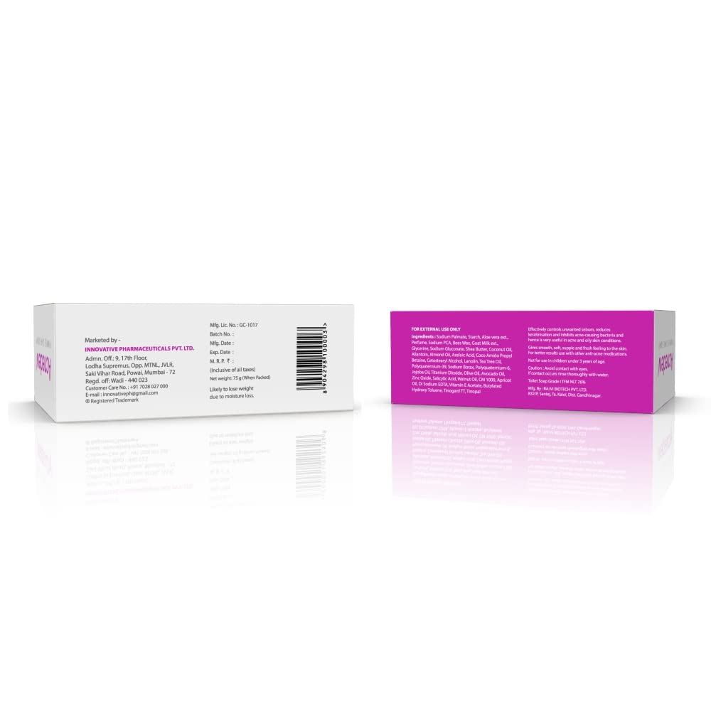 Acnedew Anti Acne Soap with 0.2% Salicylic Acid - Pimple Treatment for Acne Prone Skin - Pack of 2 (75g Each) - Gentle Cleansing for Face & Body - Perfect for Daily Skincare Routine