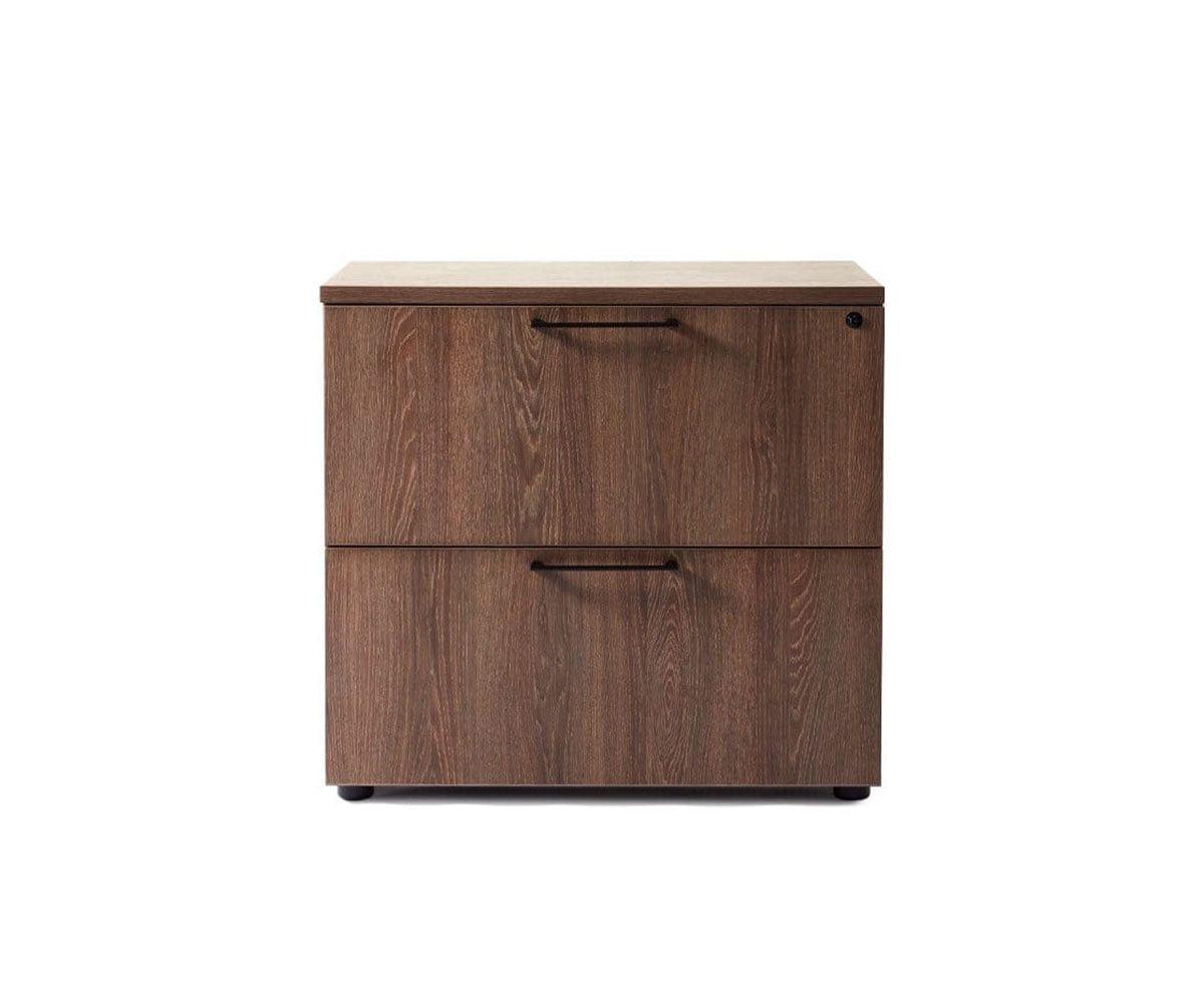 Inari Lateral File Cabinet - 2-Drawer Letter Size File Cabinet with Lock, Black - Perfect for Home Office, School, and Office Organization
