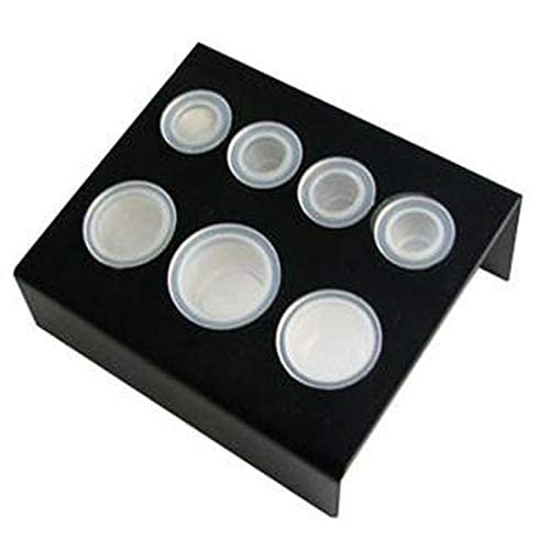 Ubersweet® 10-Piece Stainless Steel Tattoo Ink Cup Holder Stand - Professional Tattoo Supply Organizer for Artists - Perfect for Tattoo Studios, Home Use & Travel Tattoo Kits