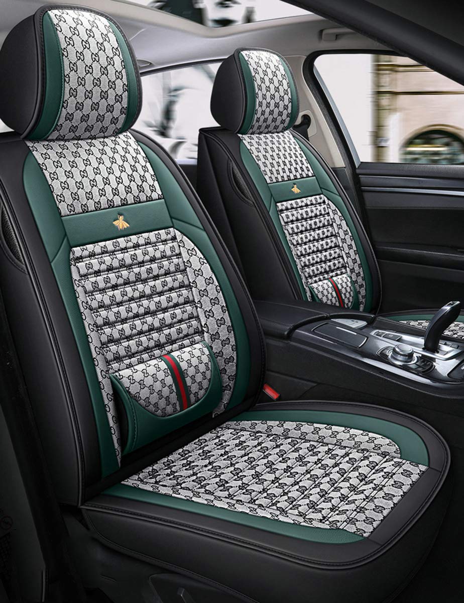 YUYTIN Custom Fit Car Seat Cover - Breathable Fabric Cloth, Sweat-Proof Seat Protector Full Set for Model - Perfect for Road Trips, Daily Commute & Protecting Your Car Interior