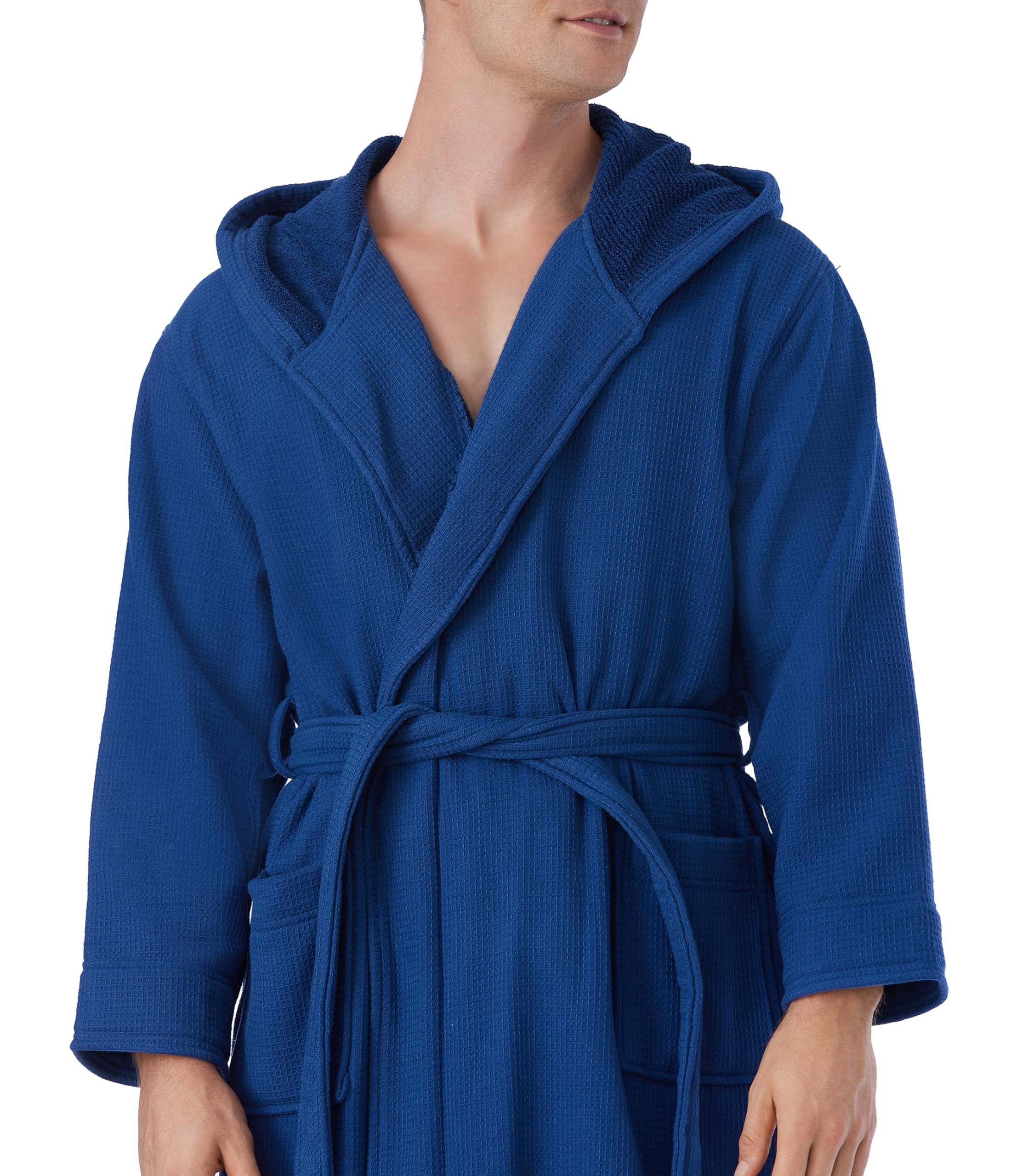 Soft & Cozy Hooded Waffle Terry Bathrobe for Women - Luxury Spa Robe with Pockets - Perfect for Relaxing at Home, Lounging & Post-Shower Comfort
