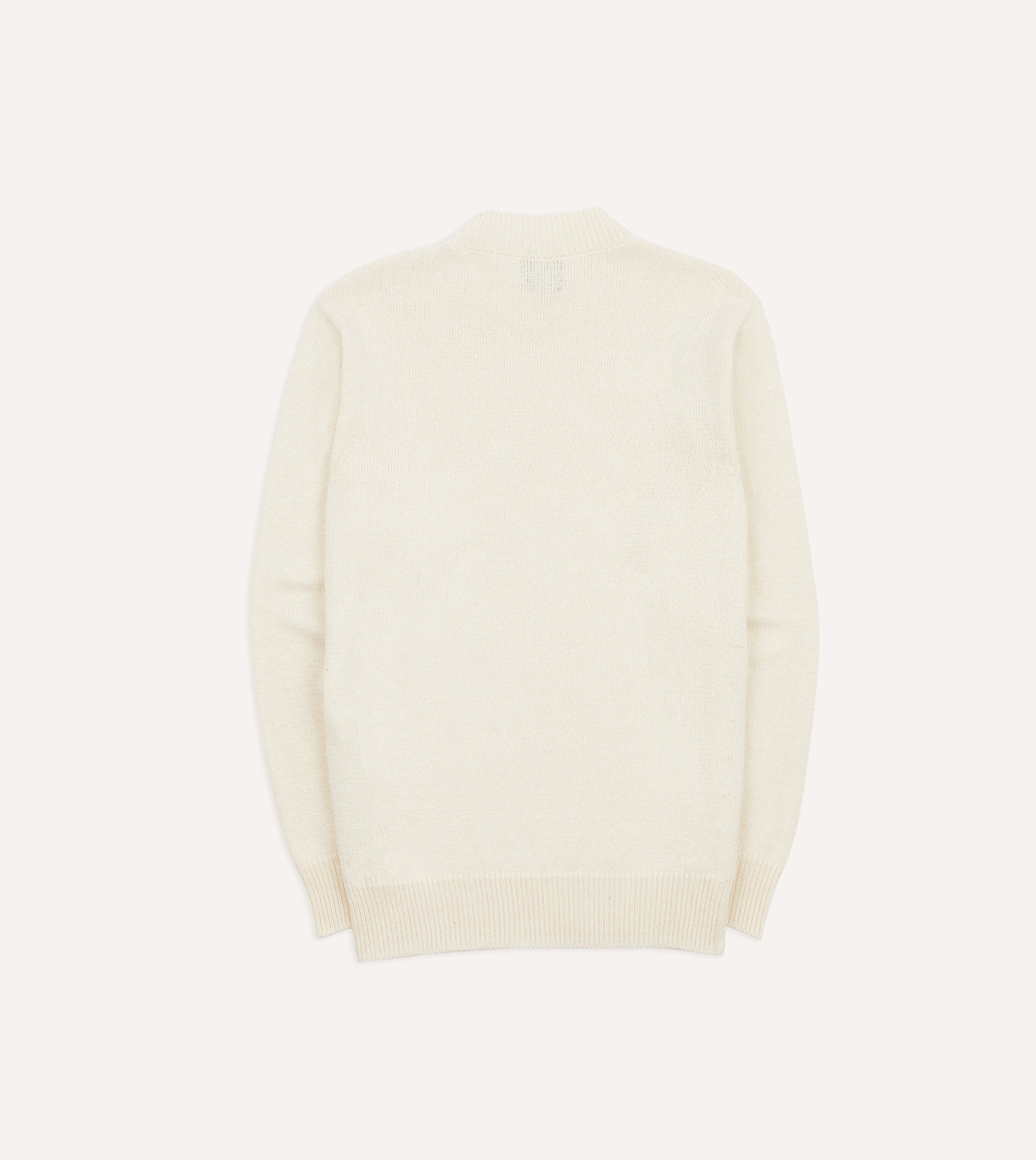 Soft Ecru Cotton Mock Neck Jumper for Women - Cozy Winter Pullover Sweater | Perfect for Office, Casual Outfits & Holiday Gatherings