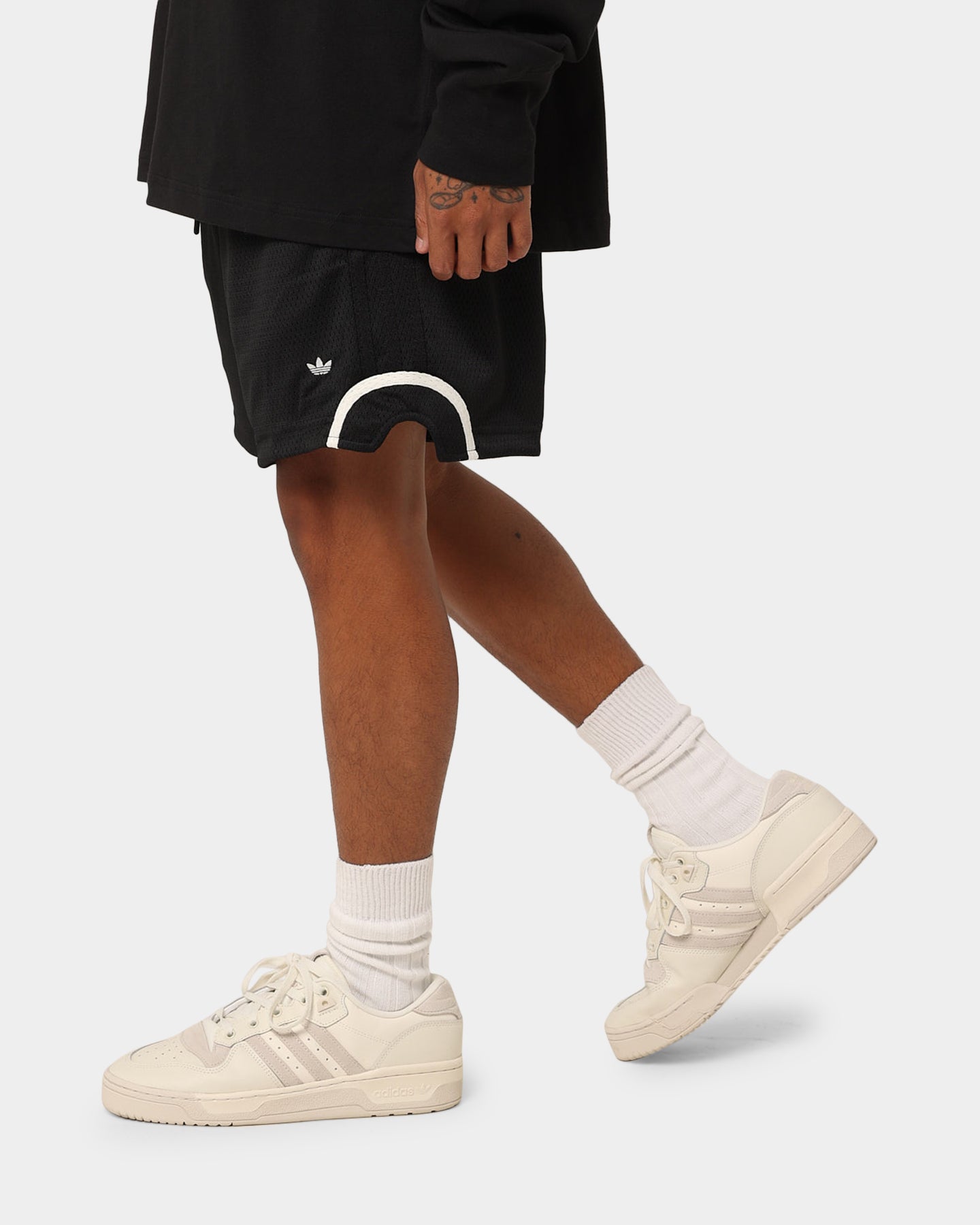 Adidas Men's Basketball Shorts - Breathable Mesh Fabric, Black/Silver - Perfect for Training, Gym, and Casual Wear
