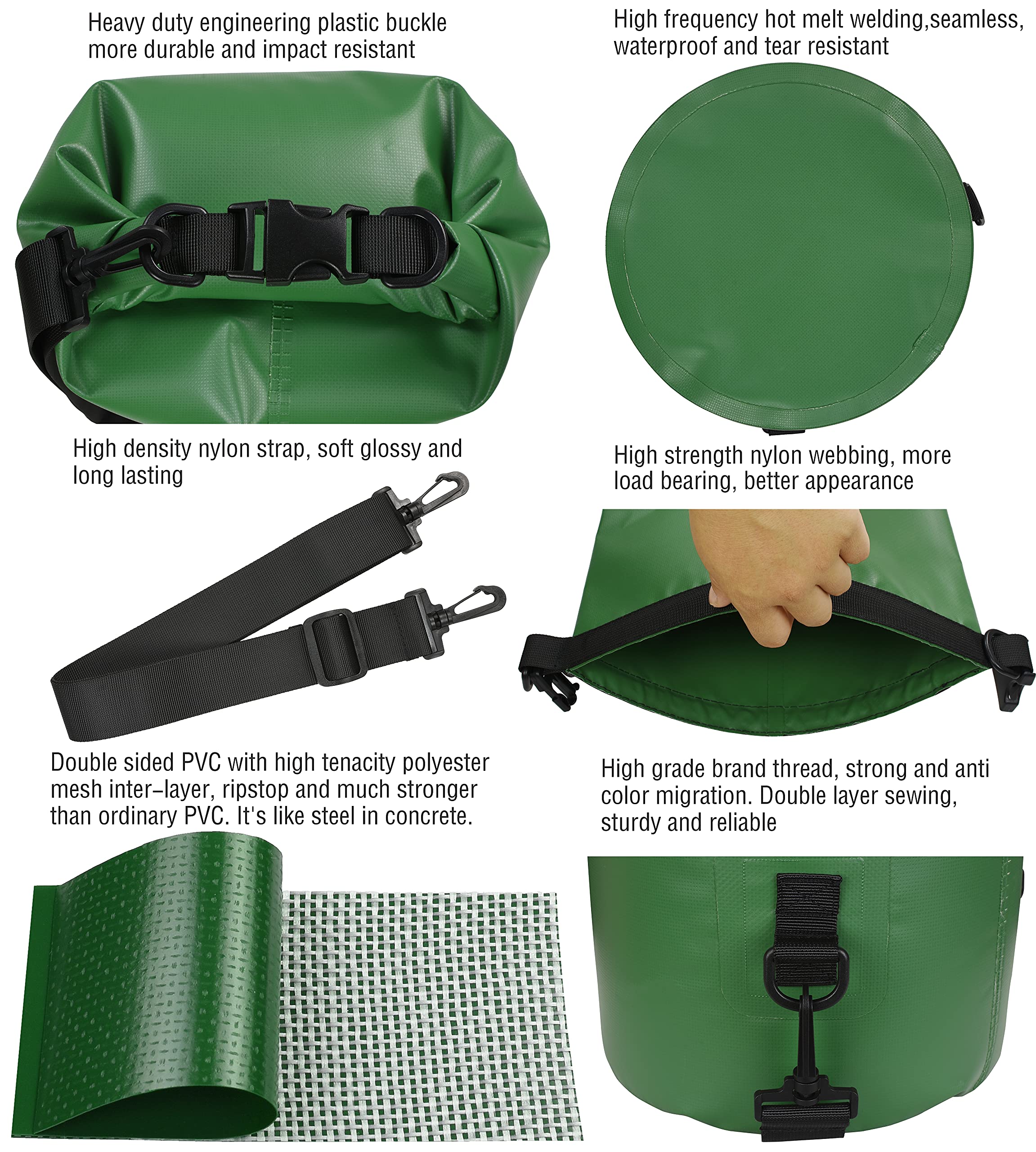 Waterproof Dry Bag Backpack 5L 10L 20L 30L 40L - Floating Roll Top Sack for Kayaking, Rafting, Boating, Swimming | Camping, Hiking, Beach & Fishing Gear Protection | Keep Essentials Dry in Water Sports & Outdoor Adventures
