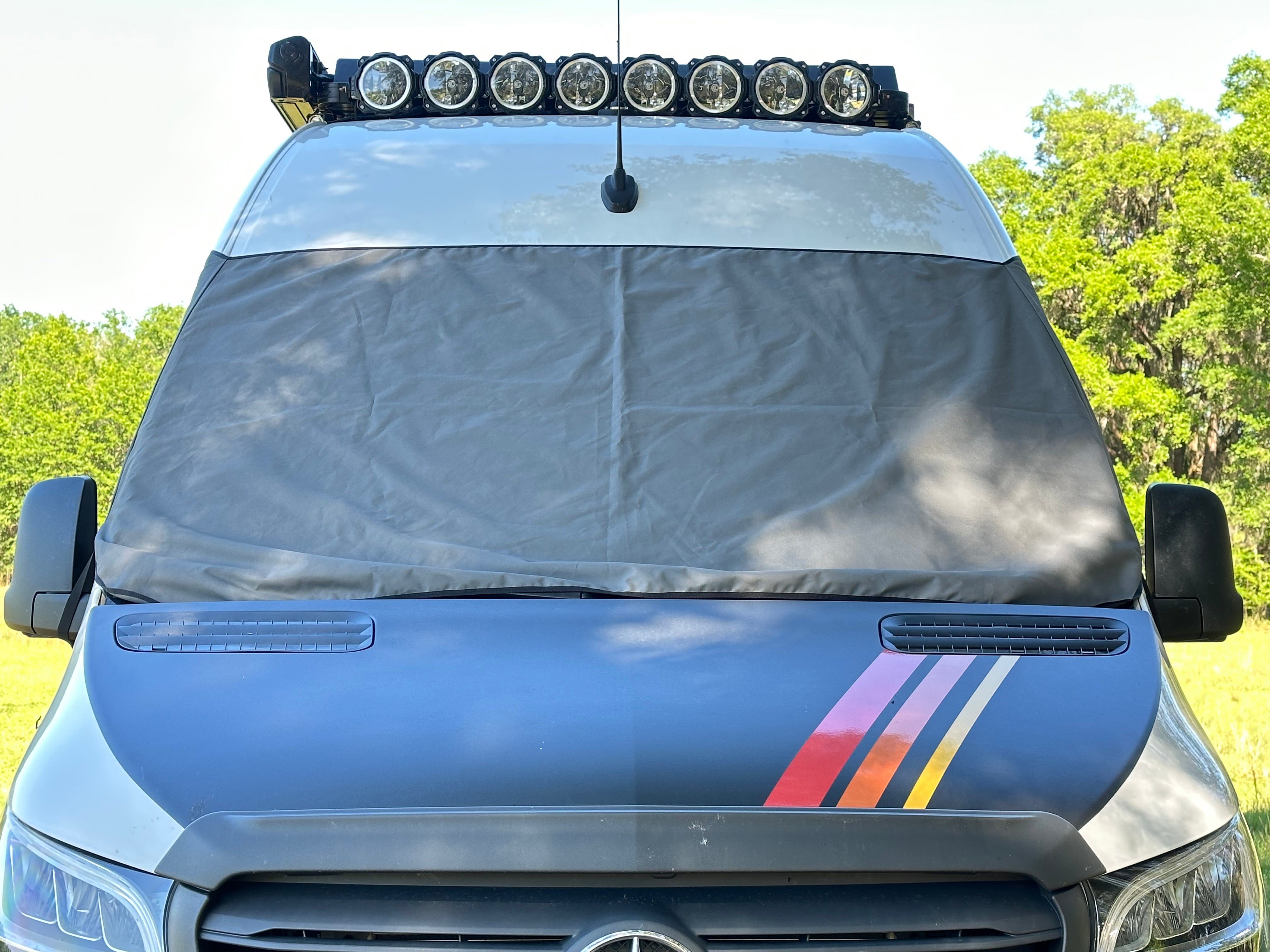 Van Outer Windshield Cover for Revel, Storyteller & Jayco RVs - UV Protection & Heat Shield for Camping & Road Trips
