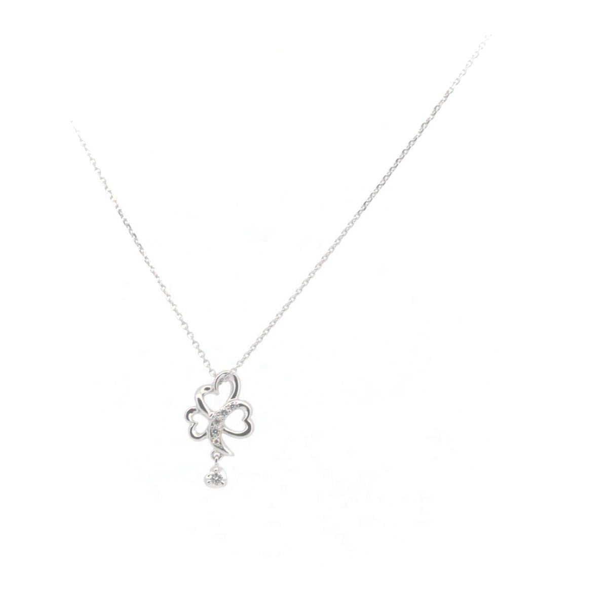 4°C Diamond Necklace - 18K White Gold Pendant for Women | Elegant Jewelry Gift for Anniversary, Wedding & Special Occasions