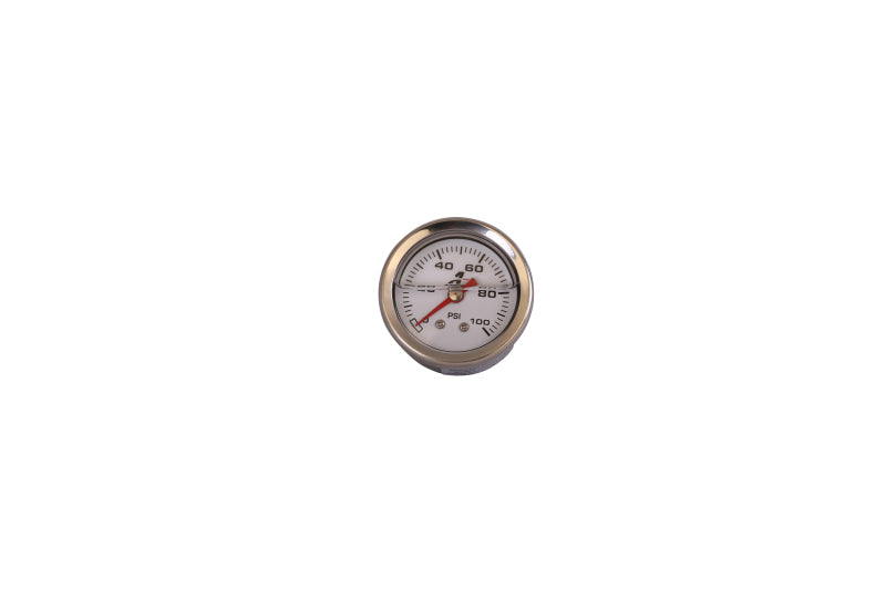 Aeromotive 0-100 PSI Fuel Pressure Gauge - High Performance Automotive Fuel System Monitor for Racing, Off-Road & Custom Builds