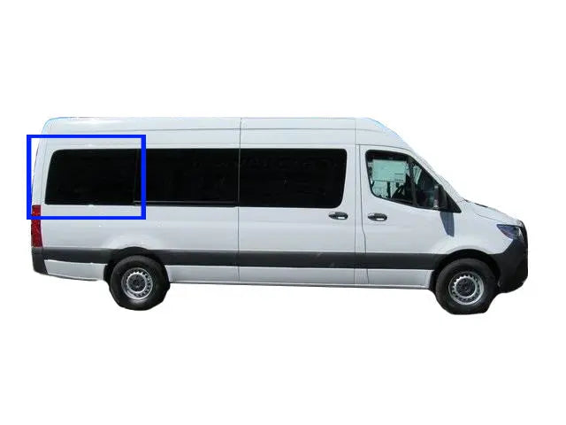 Mercedes Sprinter Van Fixed Window for 2007+ Models - Passenger Side Rear Quarter Replacement (170/170EXT WB) | DTSPCR006 | Perfect for Van Conversions & RV Upgrades