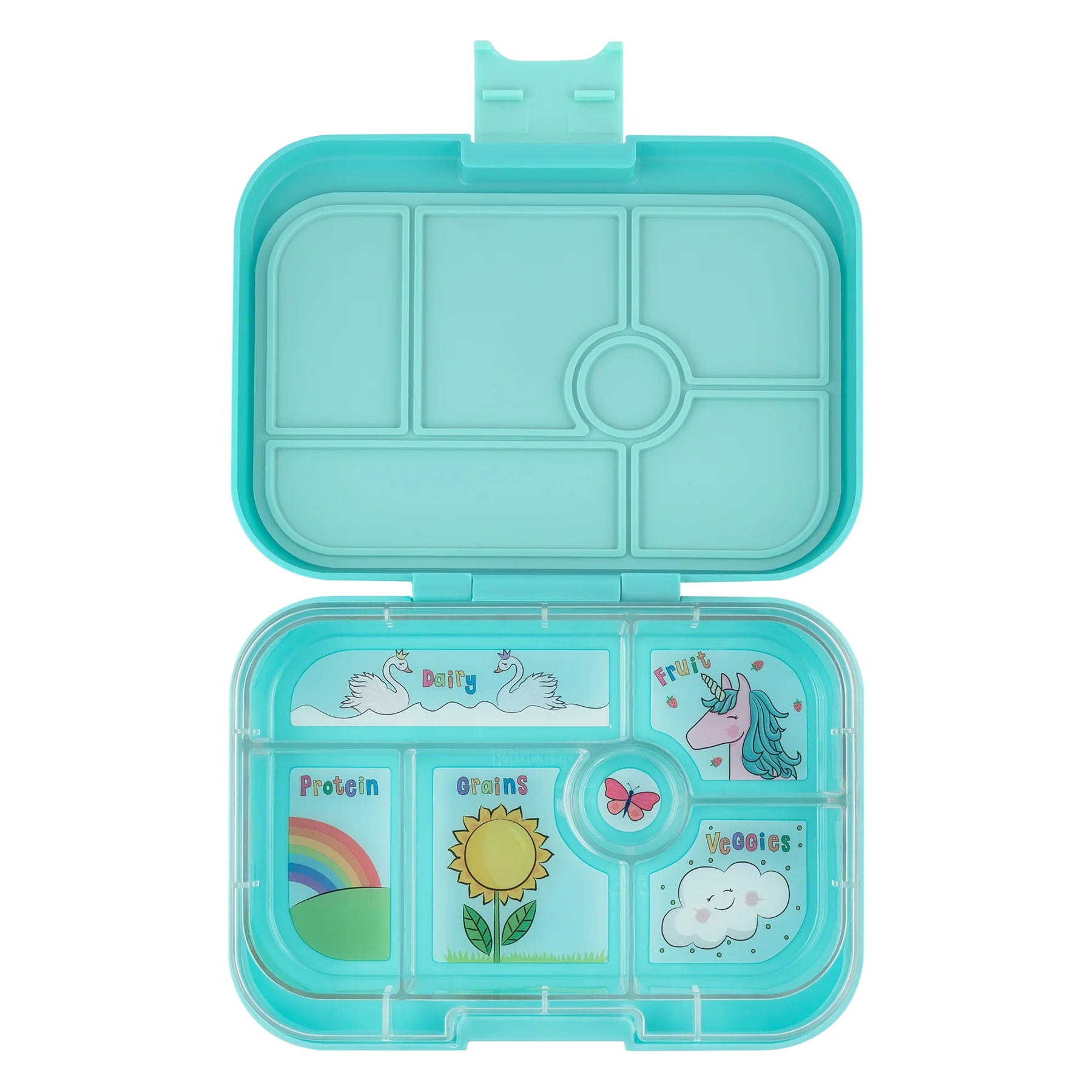 Yumbox Original Lunch Box - Miami Aqua Color | BPA-Free, Leak-Proof Compartments for Kids & Adults | Perfect for School, Work, Picnics & Travel