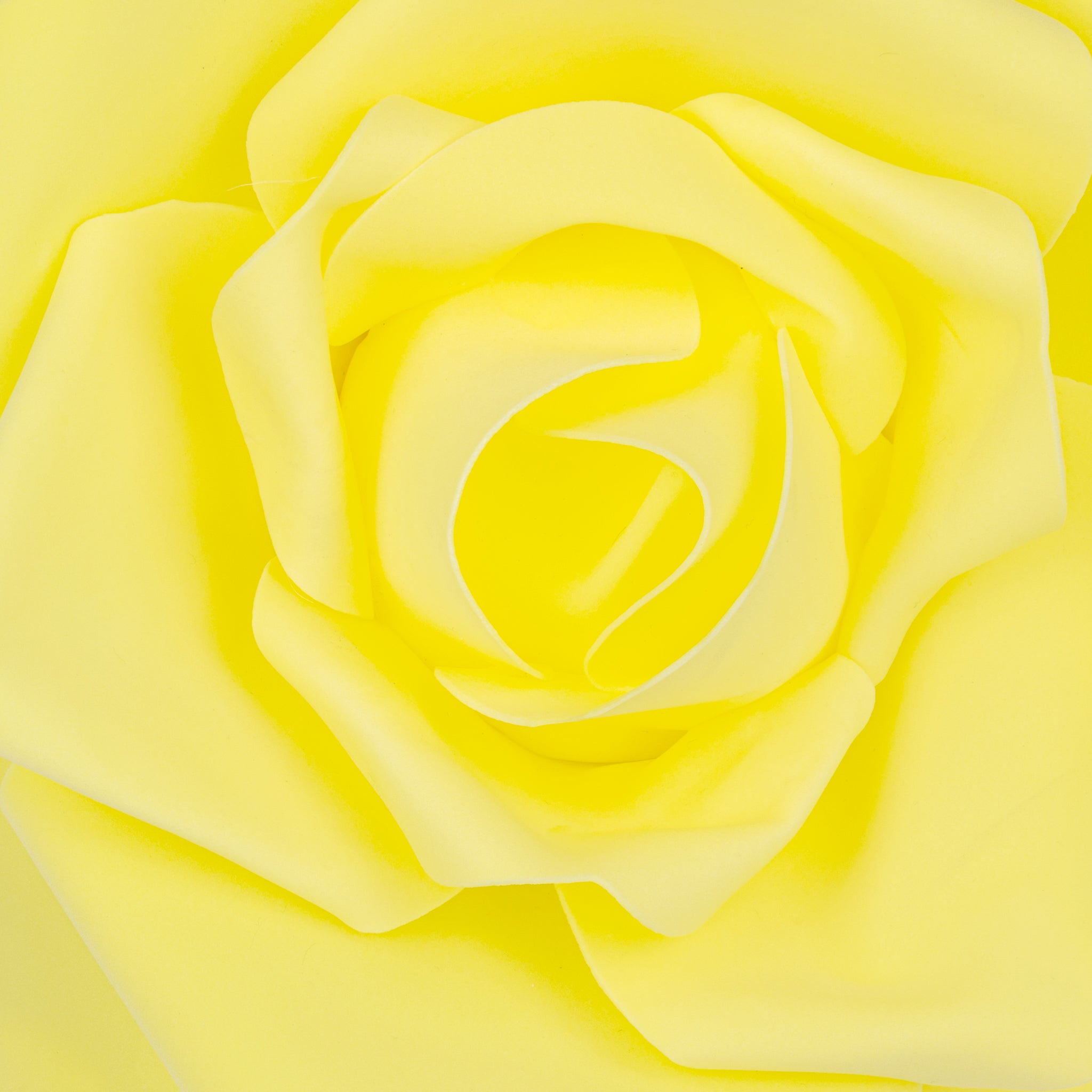 Large Yellow Foam Rose Wall Decor - 30 cm Floral Home Decoration for Living Room, Bedroom, Wedding & Party Decor
