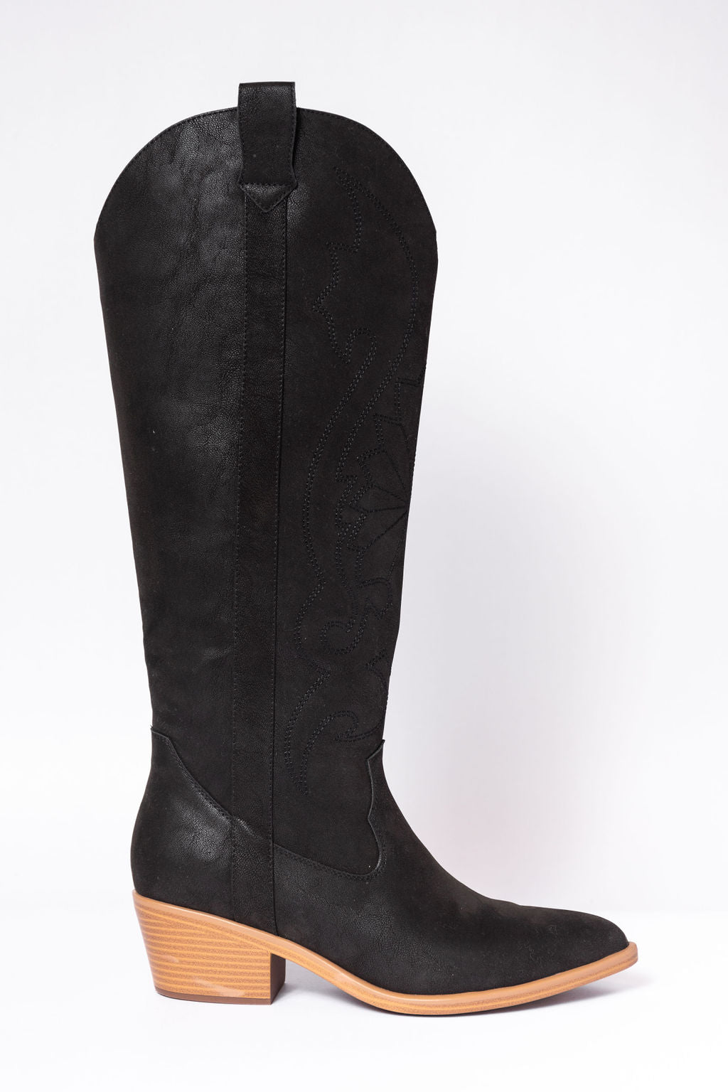 Shania Black Cowboy Boots for Women - Genuine Leather Western Riding Boots with Pointed Toe & Stacked Heel | Perfect for Country Music Festivals, Rodeos & Western Fashion