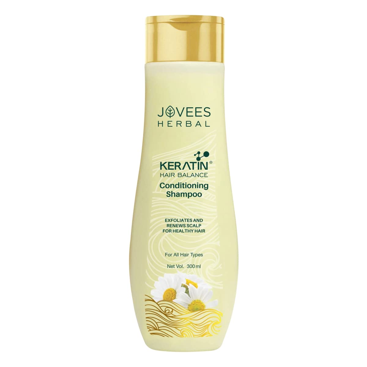 Jovees Keratin Hair Balance Conditioning Shampoo 300ml - Scalp Exfoliating & Renewing Formula for Healthy, Strong Hair - Perfect for Daily Hair Care & Scalp Treatment