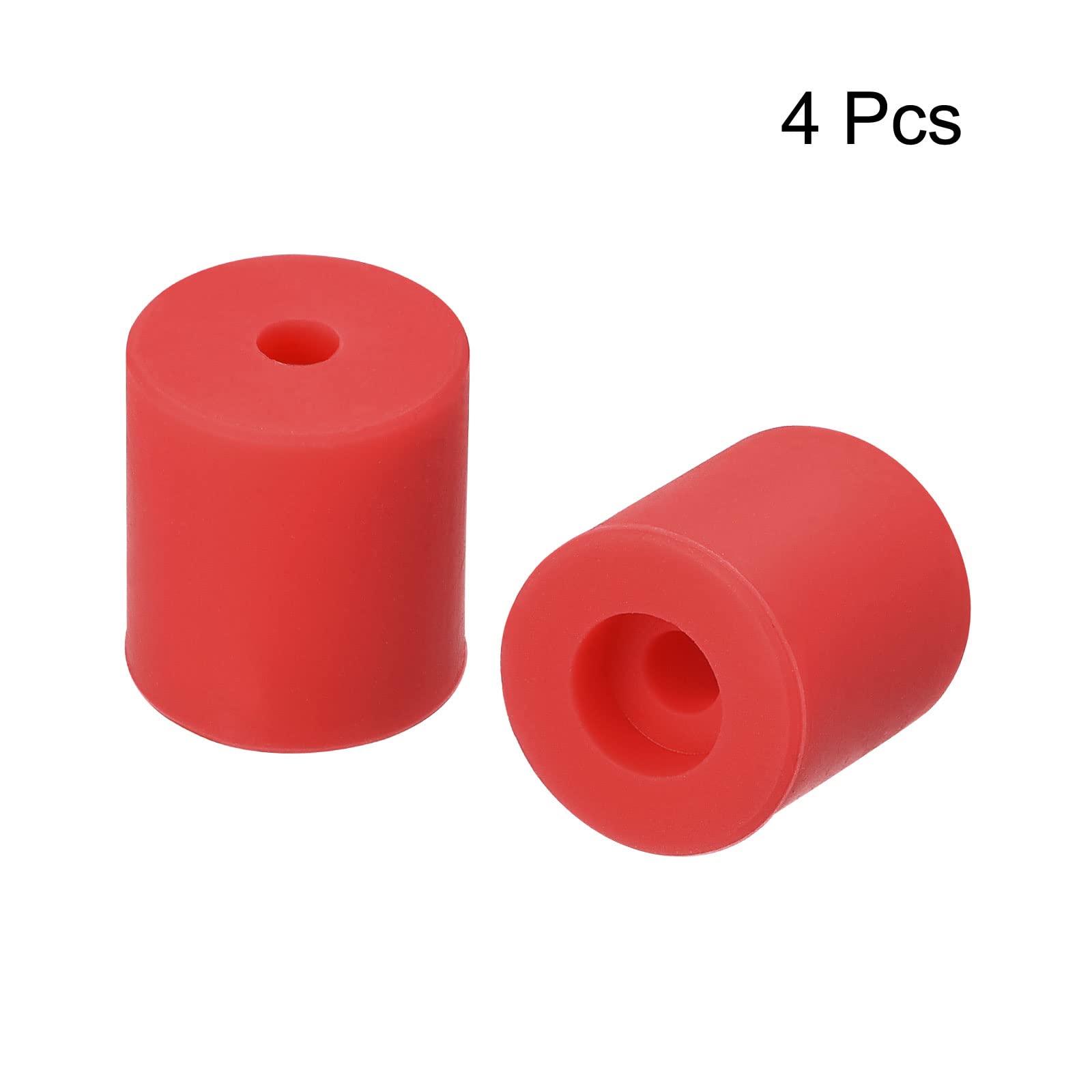High-Temperature Resistant 18mm Red Silicone Leveling Columns & Buffers for 3D Printer Hot Bed - 4 Pack | Perfect for Bed Leveling, Vibration Dampening & Improved Print Quality
