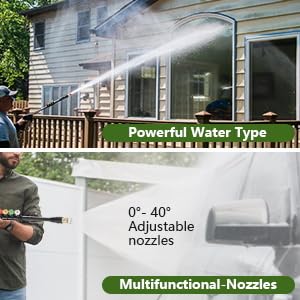 Homdox 4500 PSI 1800W Electric Power Washer - High Pressure Cleaner with Adjustable Nozzle & Foam Cannon for Home, Car, Driveway Cleaning - Perfect for Patios, Decks, Fences & Outdoor Surfaces