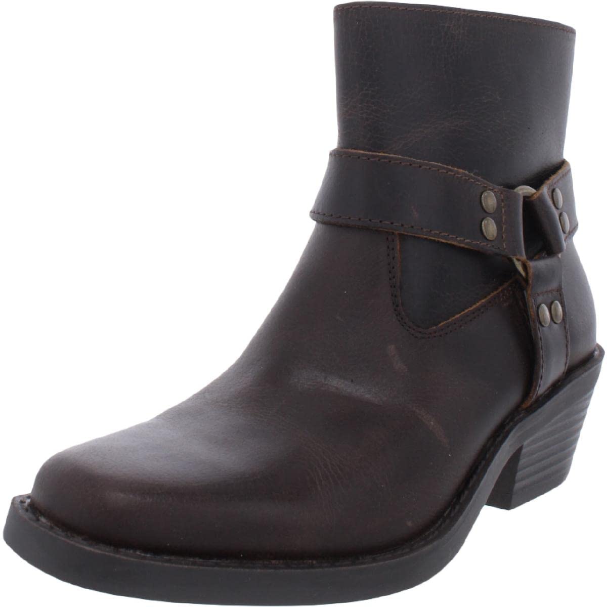 Women's Phoebe Leather Square Toe Ankle Boots - Brown Size 8 Medium (B,M) | Comfortable Casual & Office Shoes for Fall/Winter Fashion