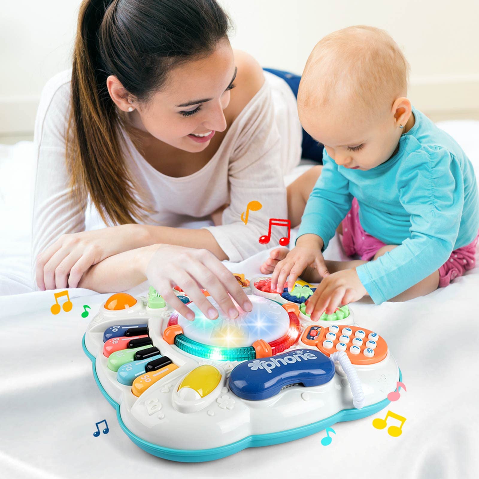 Best Baby Activity Center & Musical Learning Toy for 6-18 Month Olds - Interactive Toddler Toys for 1-3 Year Old Boys & Girls - Perfect Gift for Birthdays & Early Childhood Development - Ideal for Playtime, Learning & Sensory Stimulation