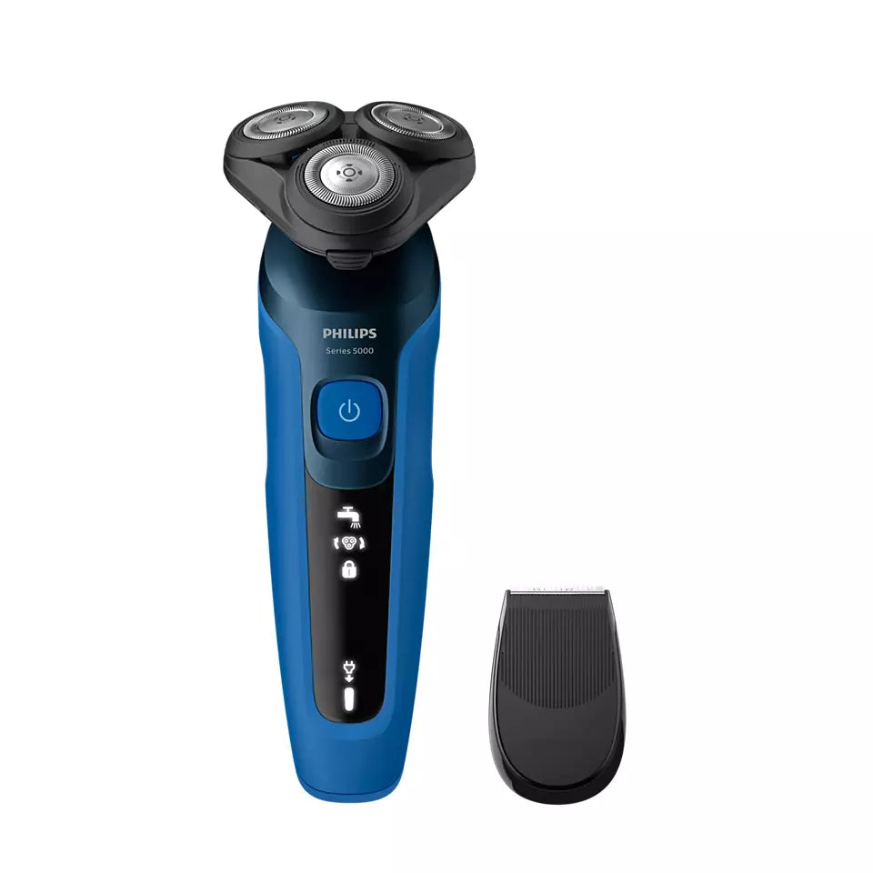 PHILIPS S5466/17 Series 5000 Wet & Dry Electric Shaver for Men - Rechargeable Cordless Razor with Dual Precision Blades - Perfect for Travel, Gym & Daily Shaving