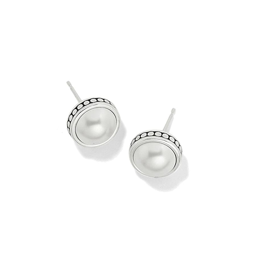 Pebble Dot Pearl Post Earrings for Women - Elegant Minimalist Stud Earrings for Daily Wear, Work, and Special Occasions
