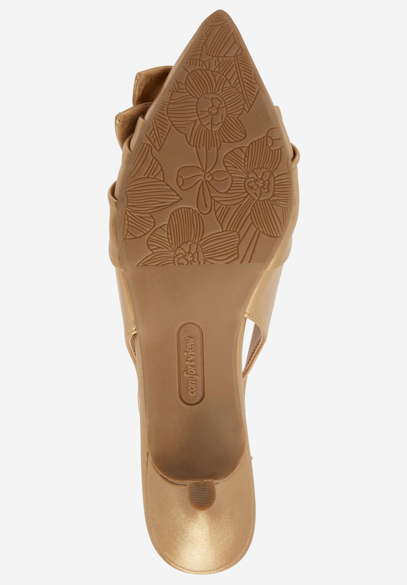 Comfortview Women's Wide Width The Tia Slingback Flat Shoes - Comfortable & Stylish for Work, Travel & Everyday Wear