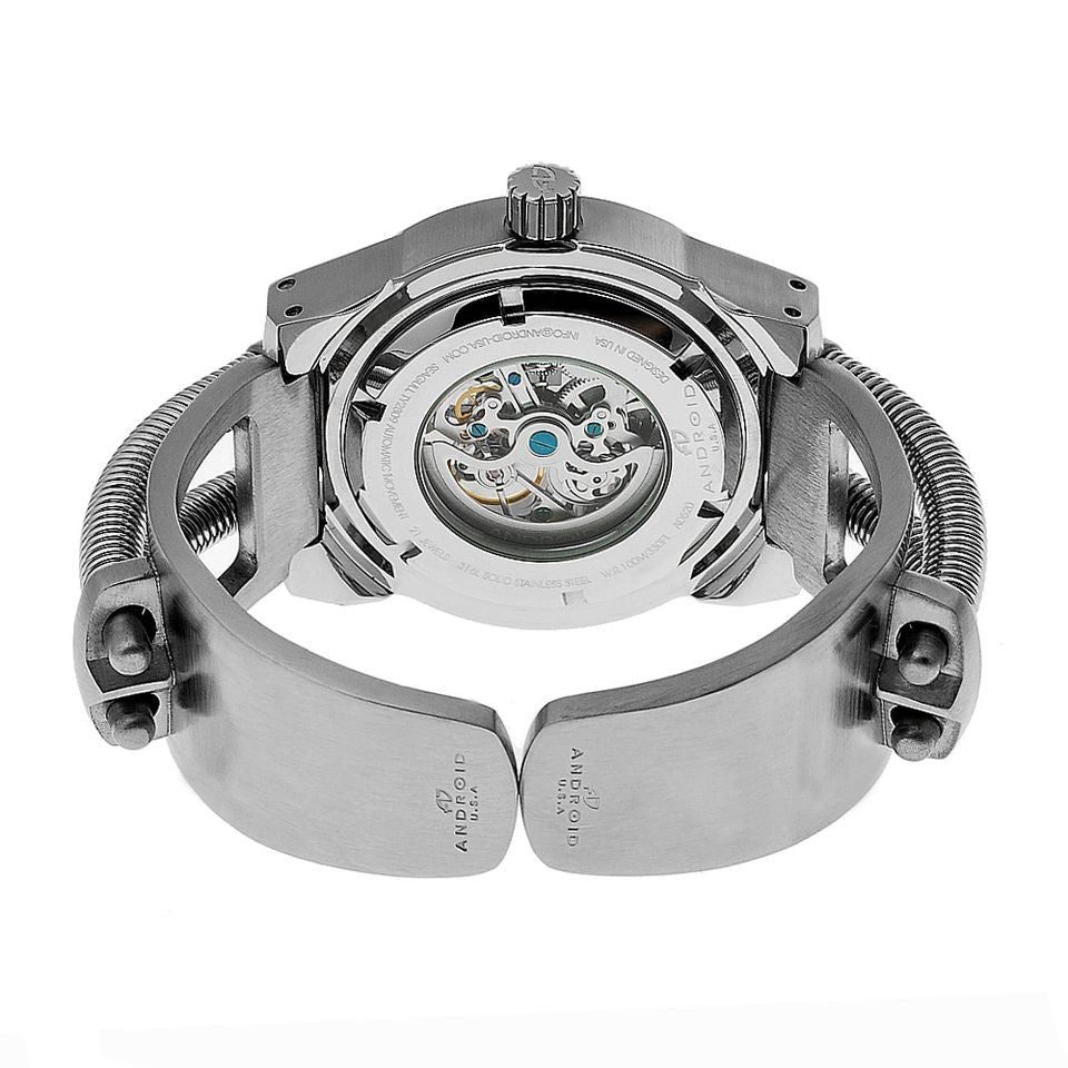 Hydraumatic G7 Skeleton Automatic Watch for Men - Android AD520BBU Stainless Steel Waterproof Chronograph - Perfect for Business, Casual Wear & Special Occasions
