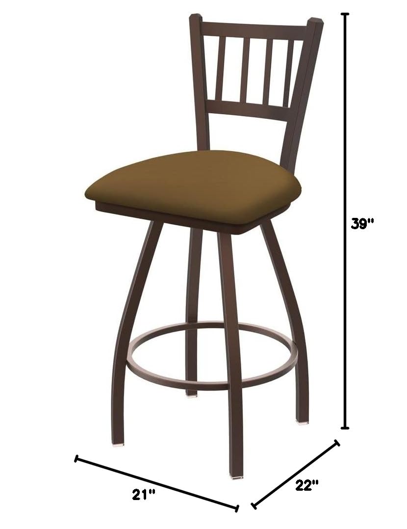 Holland Bar Stool Co. XL 810 Contessa Swivel Bar Stool with Canter Saddle Seat - Adjustable Height Counter Stool for Kitchen Island, Breakfast Bar & Home Decor