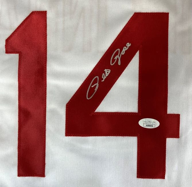 Authentic Pete Rose Cincinnati Reds Signed White Baseball Jersey with JSA Hologram - Perfect for Sports Memorabilia Collectors & Baseball Fans Display