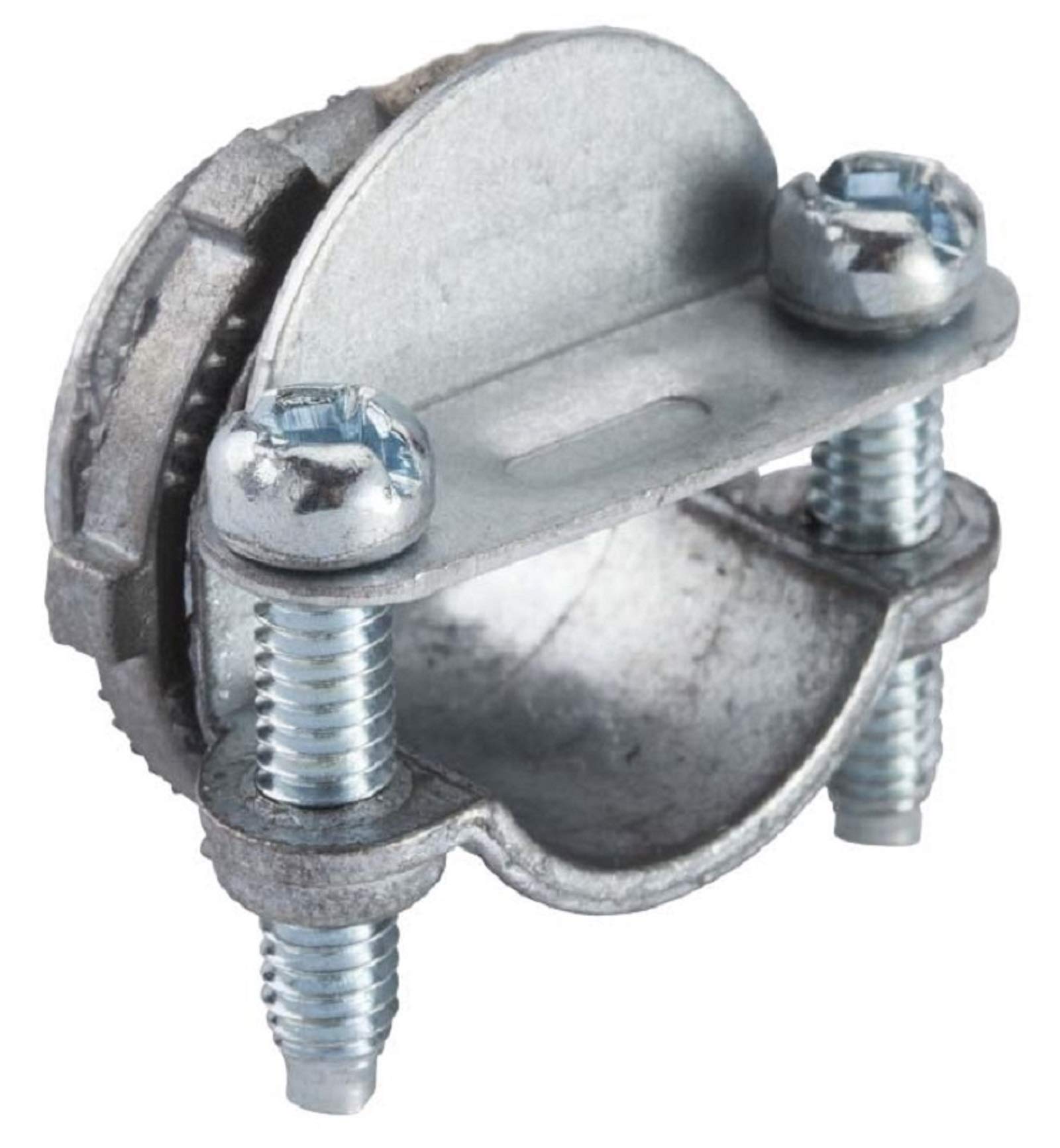 Halex 3/8 Inch Flexible Metal Conduit (FMC) Clamp Connector - 50 Pack (05711B) - Electrical Wiring & Conduit Fittings for Industrial, Commercial & Residential Use