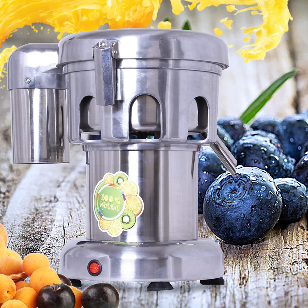 Commercial Heavy Duty Stainless Steel Juice Extractor Machine for Fruits & Vegetables - High Performance Fruit Juicer for Restaurants, Juice Bars, and Home Use