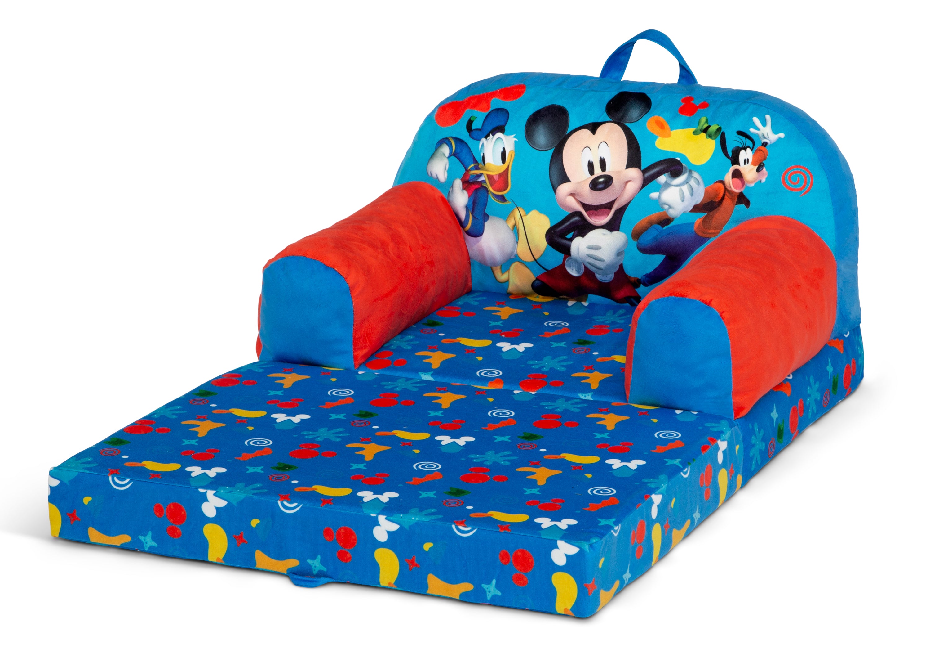 Disney Mickey Mouse Cozee Buddy Flip Out Chair - Soft Plush Recliner for Kids, Perfect for Playrooms, Bedrooms & Movie Nights