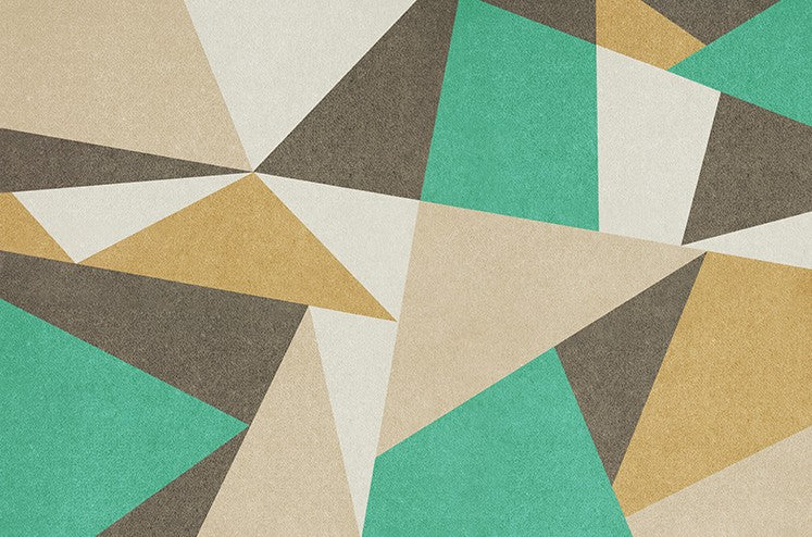 Modern Abstract Area Rugs - Blue Geometric Design for Dining & Living Room - Soft Non-Slip Floor Covering for Home Decor