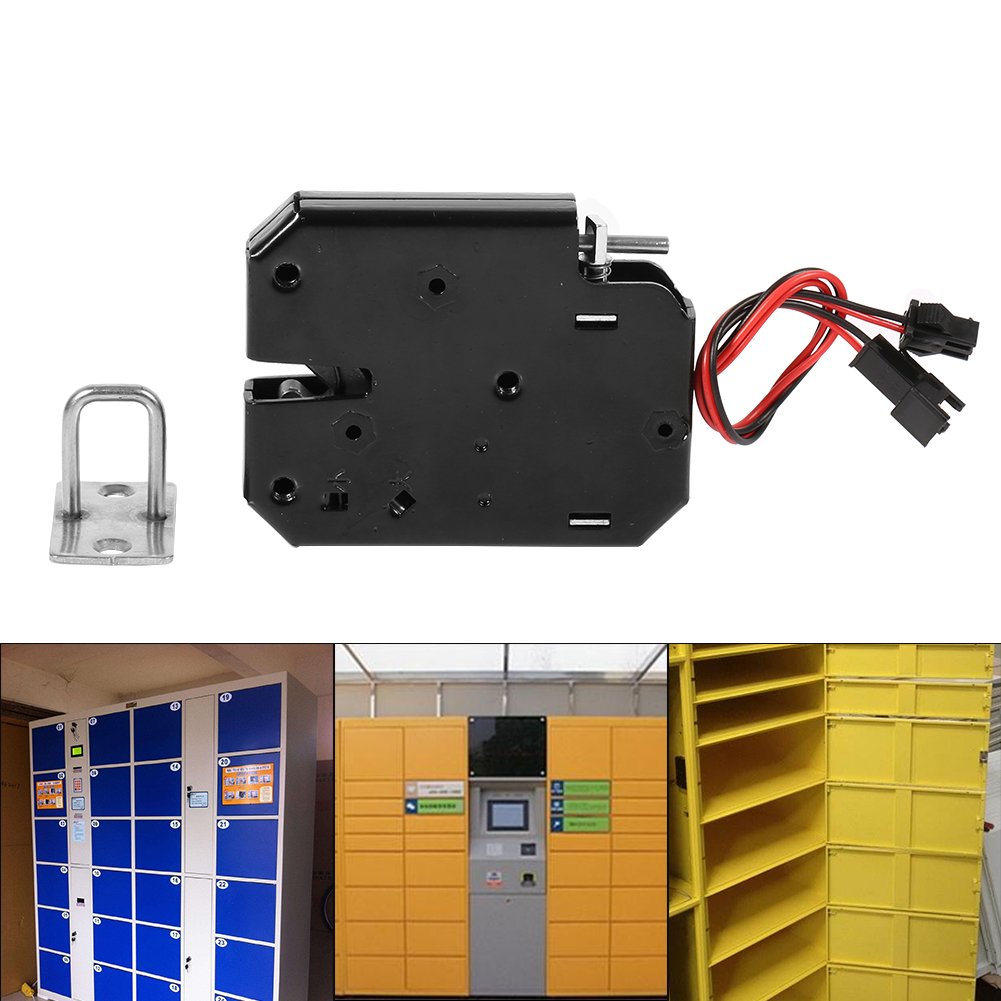 12V Electronic Cabinet Lock - Smart Electromagnetic Drawer Lock for Automatic Vending Machines & Security Systems | Heavy Duty Carbon Steel, Black | Ideal for Retail, Office & Home Security