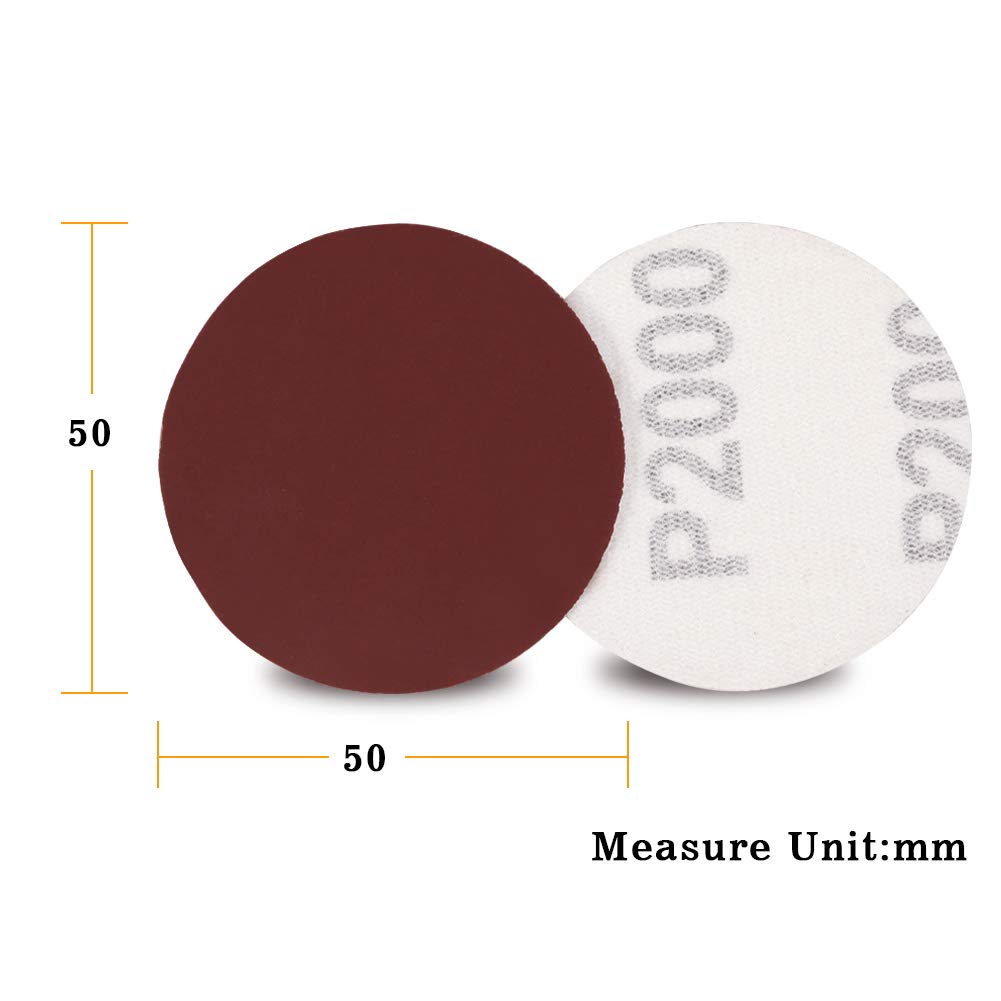 SPEEDWOX 100-Pack 2 Inch 2000 Grit Hook and Loop Sanding Discs for Sanders, Drills, Grinders & Rotary Tools - Perfect for Woodworking, Auto Body & DIY Projects