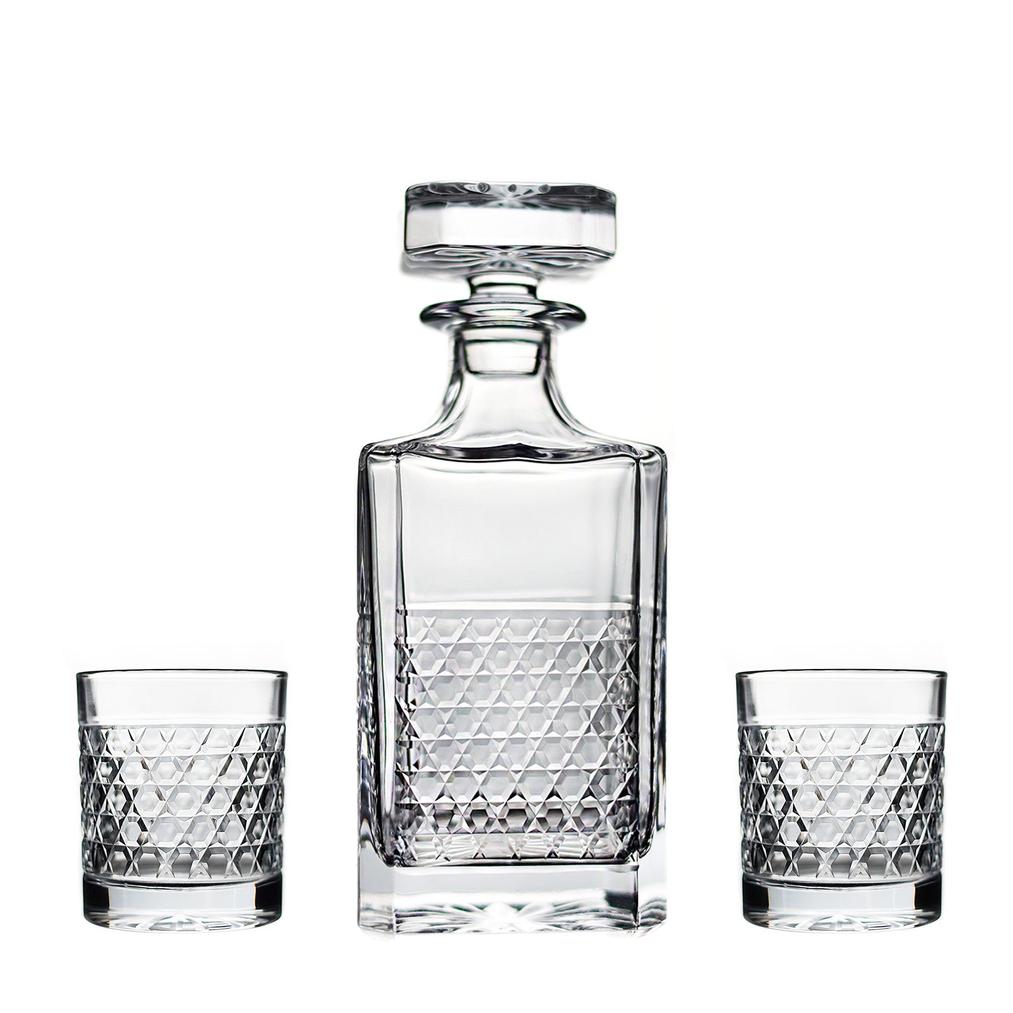 Hand Carved 750ml Crystal Decanter - Elegant Wine & Whiskey Decanter Set for Gifting & Home Bar Decor - Perfect for Dinner Parties, Weddings & Special Occasions