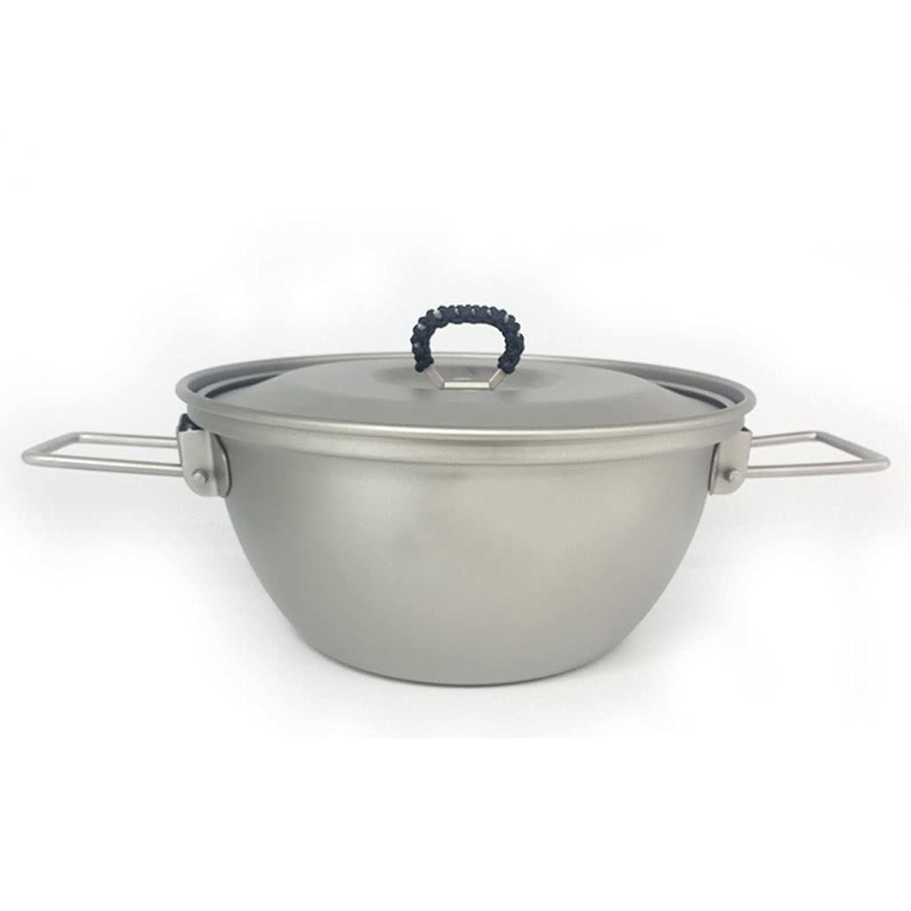 Premium Titanium Camping Cookware Set - 1L Lightweight Portable Pot for Outdoor Cooking, Hiking, Backpacking & Picnics - Ideal for Camping, Family Adventures & Emergency Preparedness