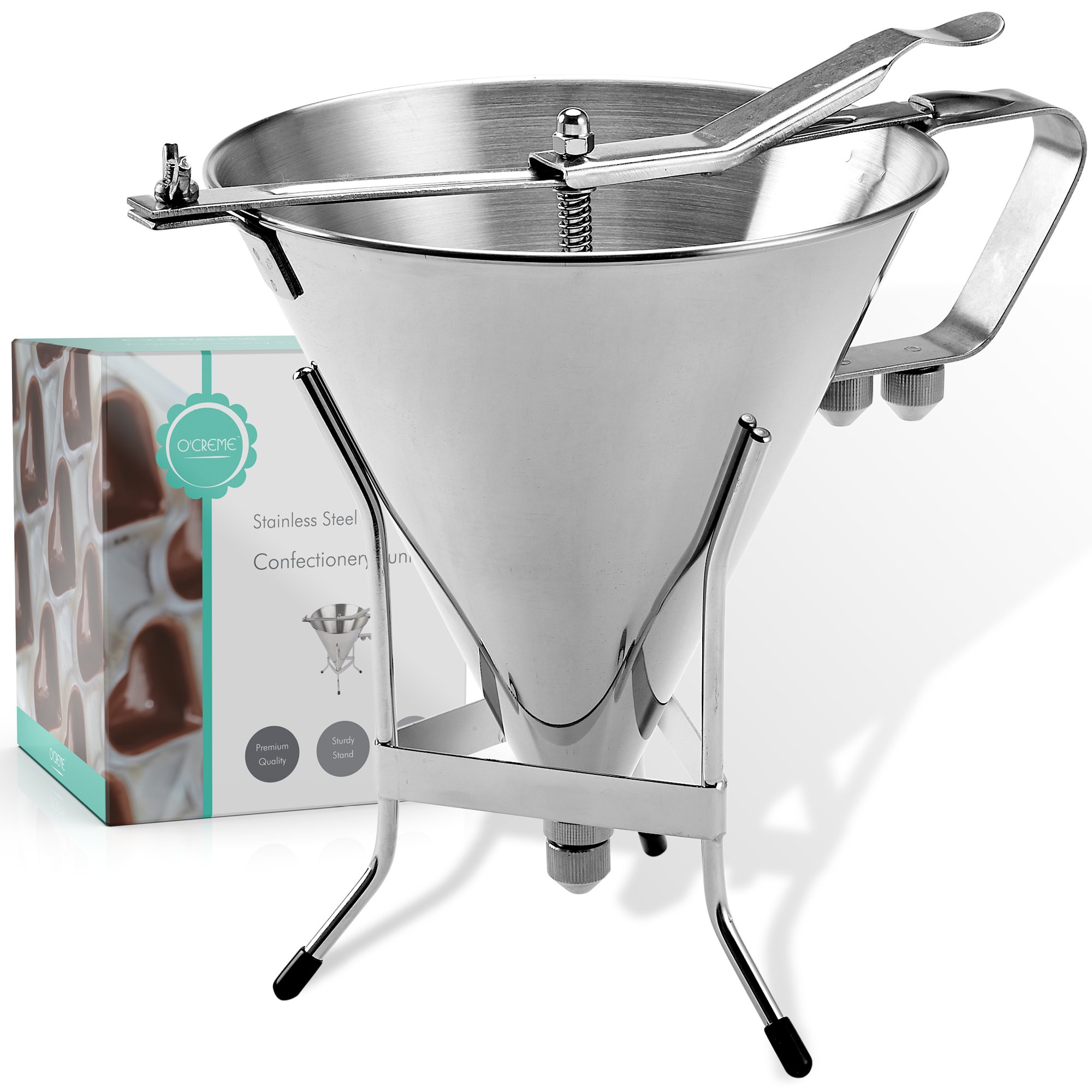 Premium SS Confectionery Dispenser Funnel - Stainless Steel Candy & Snack Pouring Tool for Bakeries, Cafes & Home Kitchens - Perfect for Chocolate Chips, Nuts, Sprinkles & Bulk Food Storage