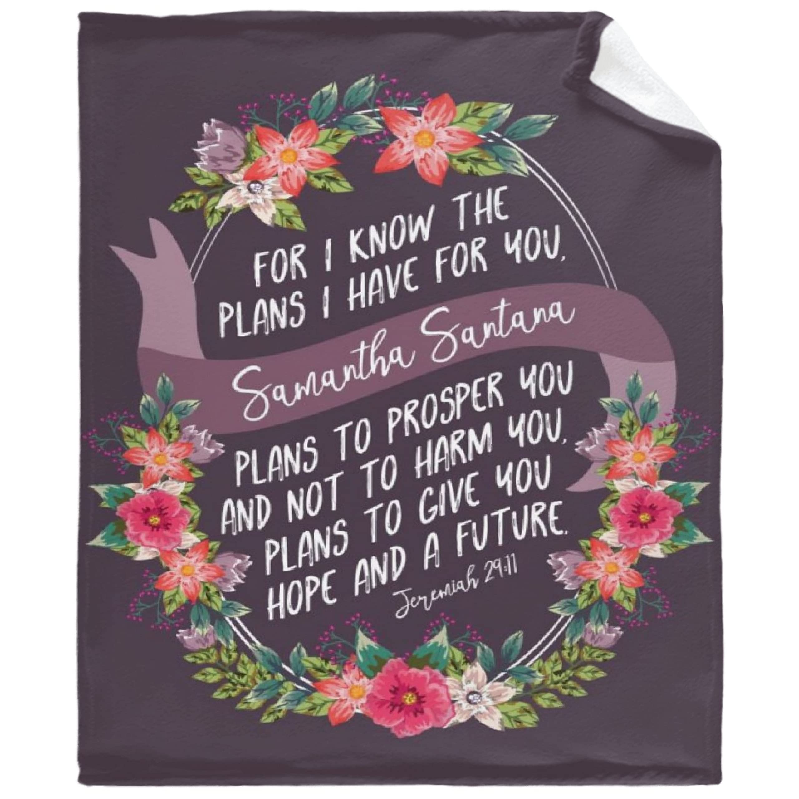 Jeremiah 29:11 Bible Verse Flannel Fleece Throw Blanket - 'I Know The Plans I Have for You' Ultra Soft Microfiber Blanket, 120