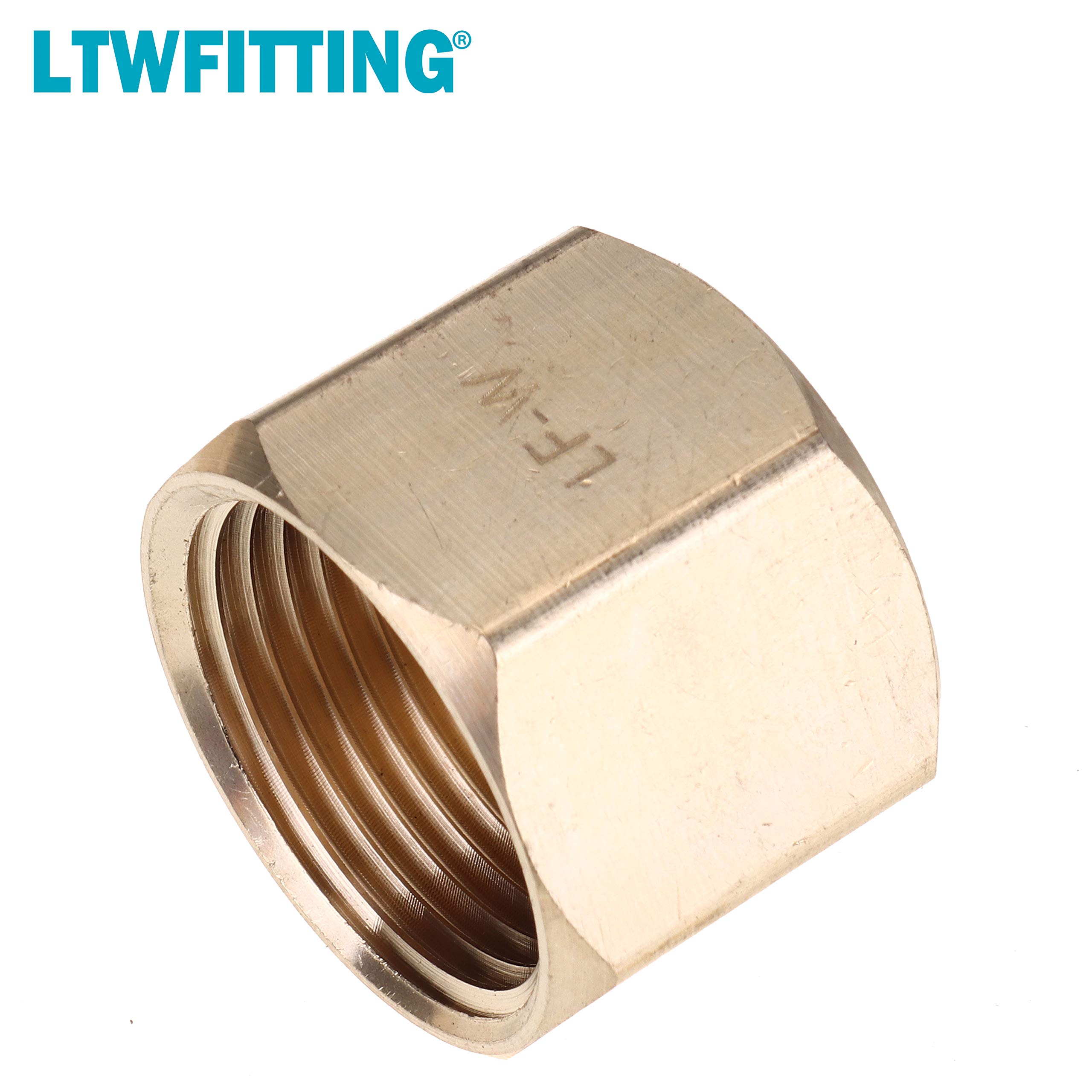 LTWFITTING No Lead Brass Pipe Cap Fittings 3/4