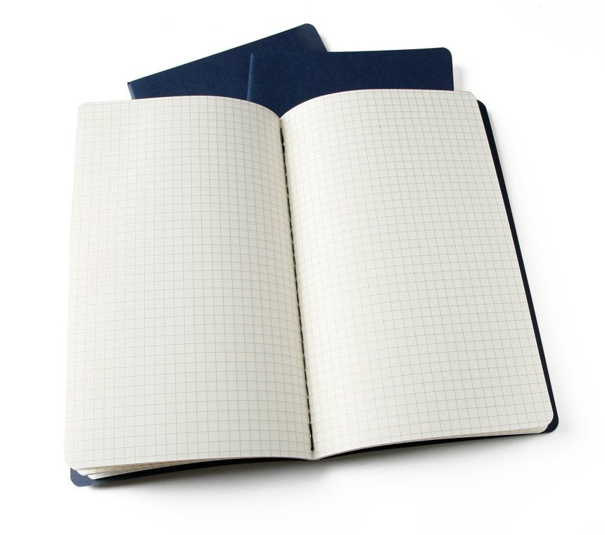 Premium Moleskine Squared Cahier Journal Set of 3 - Lined Notebooks for Writing, Sketching & Note Taking - Perfect for Students, Artists & Professionals - Durable Kraft Paper Cover