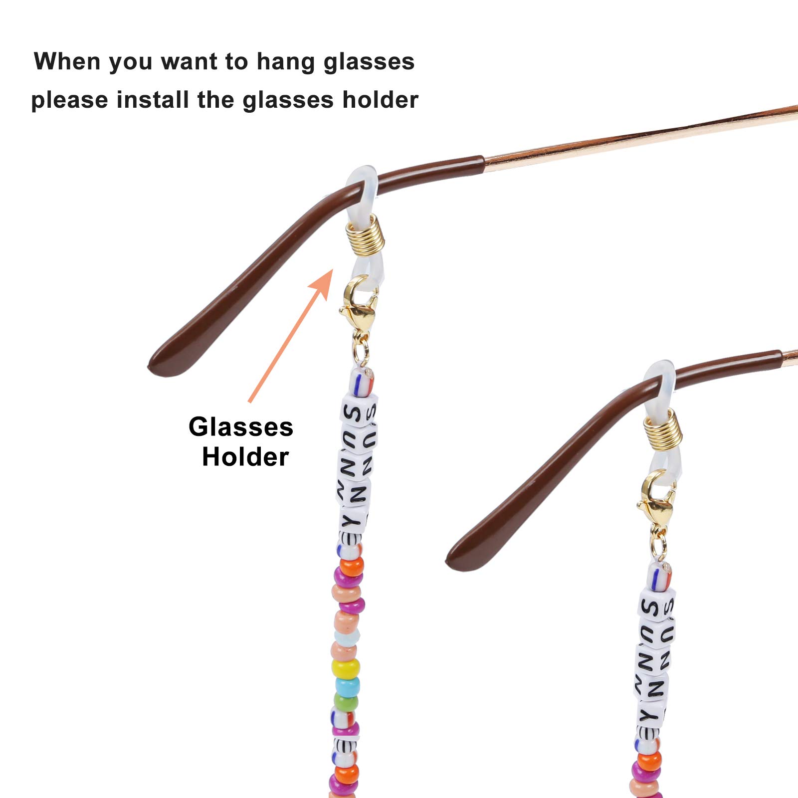 UENTIP Eyeglass Chain for Women - Stylish Sunglass Holder Strap & Eyeglass Necklace - Perfect for Reading, Driving, and Outdoor Activities
