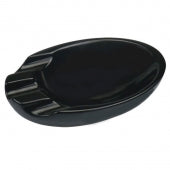 Premium Bradford Black Ceramic Cigar Ashtray - Heavy Duty Outdoor Patio Ashtray for Cigars & Cigarettes - Perfect for Garden, Deck, Poolside & Smoking Lounge Use