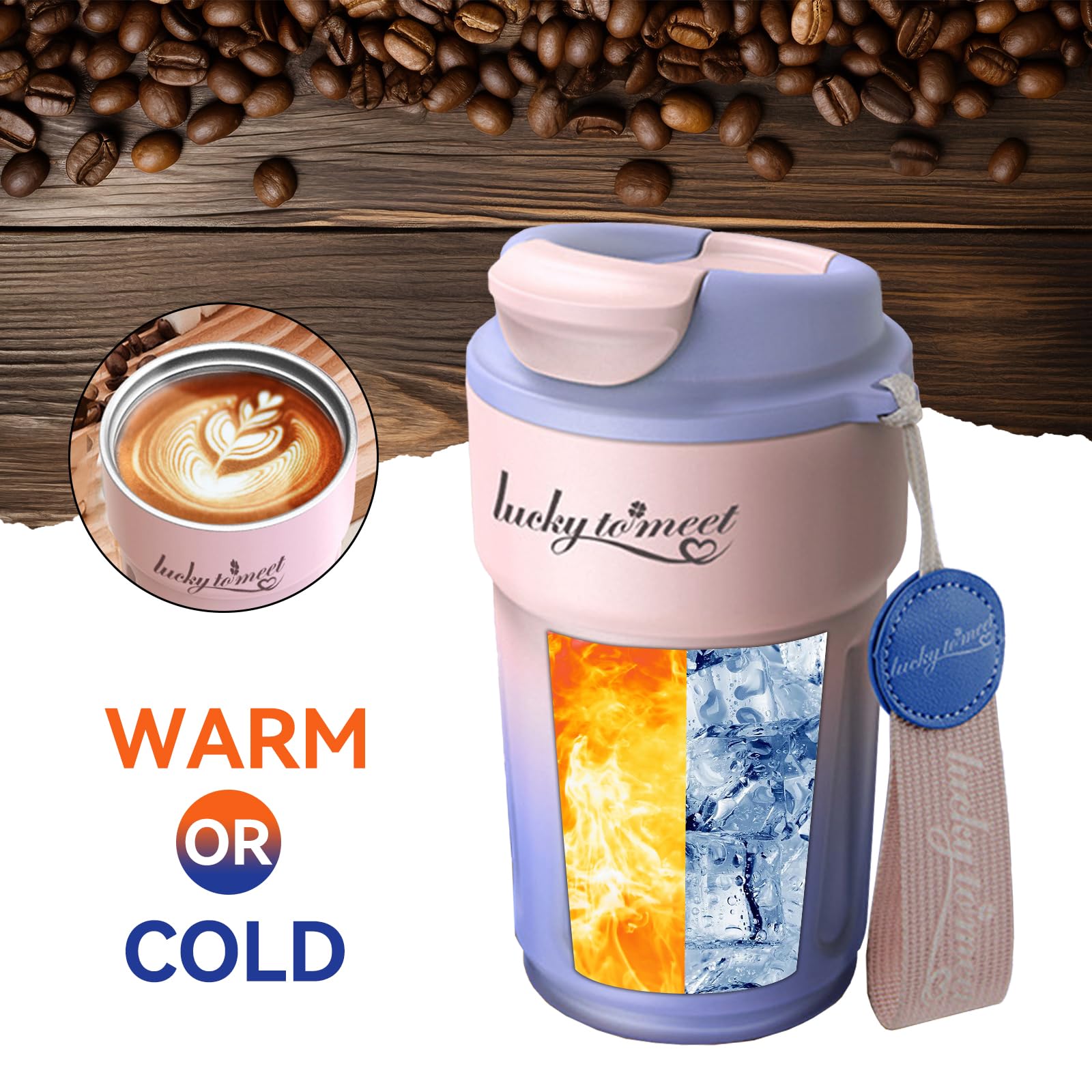 Smart Insulated Coffee Tumbler with Temperature Display - Perfect for Travel & Car Commutes