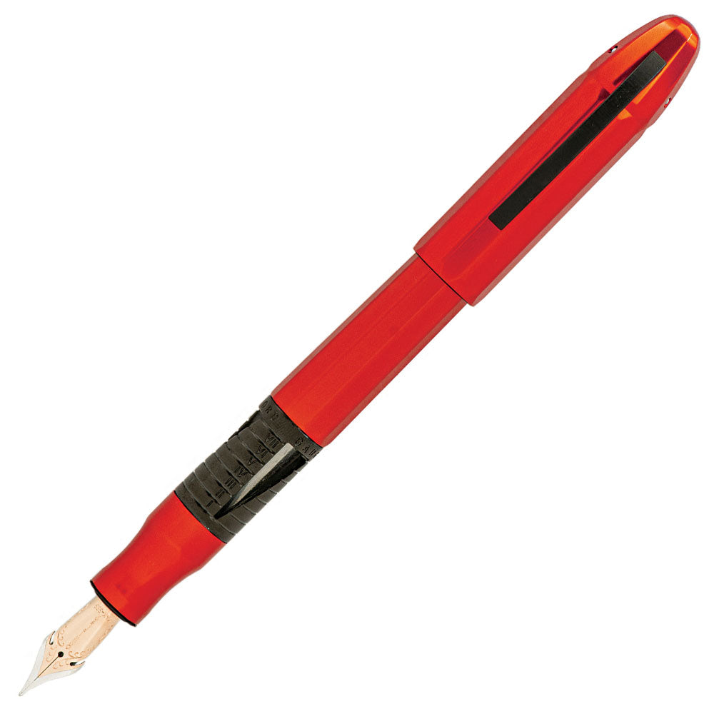 Conklin Nozac Classic Fountain Pen 125th Anniversary Edition - Red with Black Trim - Luxury Writing Instrument for Professionals & Collectors - Perfect for Signing Documents, Journaling & Gift Giving