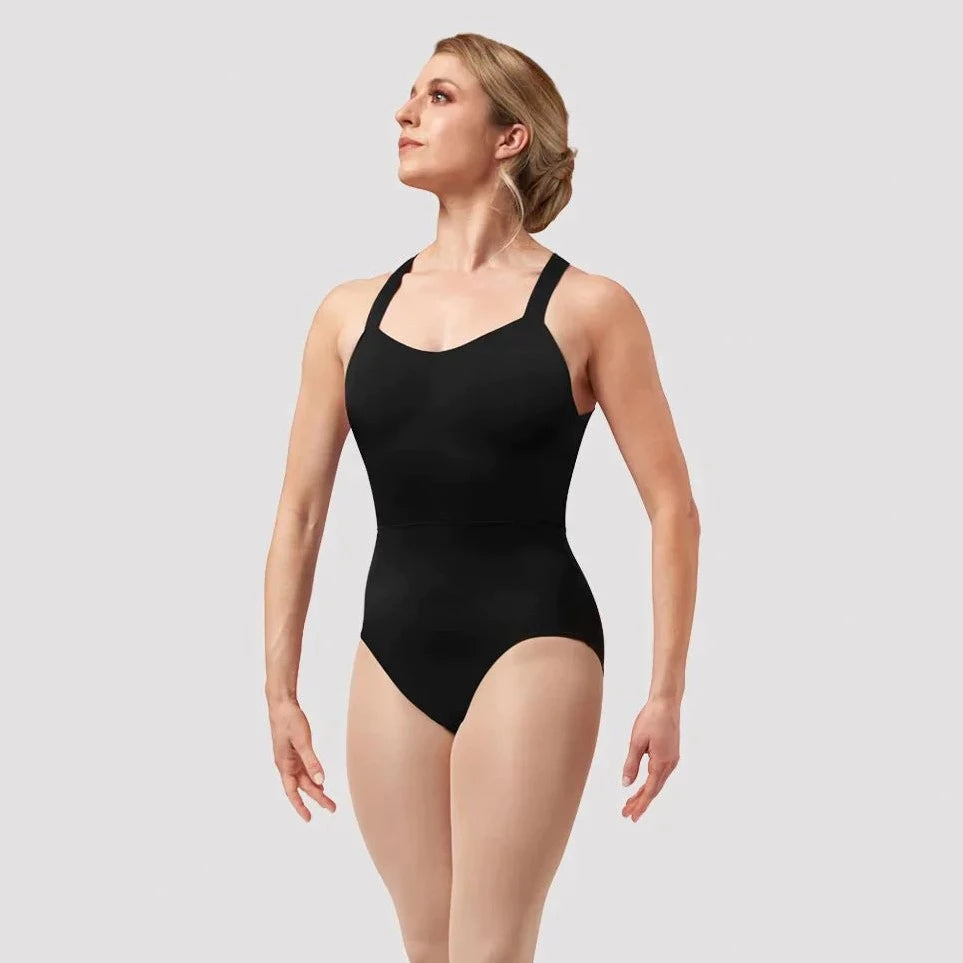 Bloch Women's Black Open Back Halter Leotard - Dance, Ballet, Gymnastics & Performance Wear for Professional Dancers