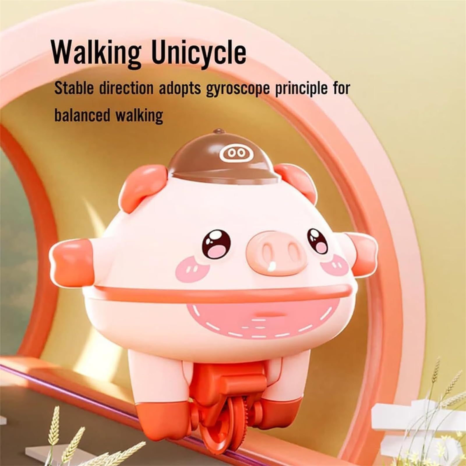 LYCZMKSF Cute Balanced Pig Toy - Acrobatic Tumbler Balance Pig, Tightrope Walking Piglet Unicycle Toy with Fingertip Gyroscope for Kids (Pink) | Fun Stress Relief & Desk Decor for Office, Home, Classroom Play